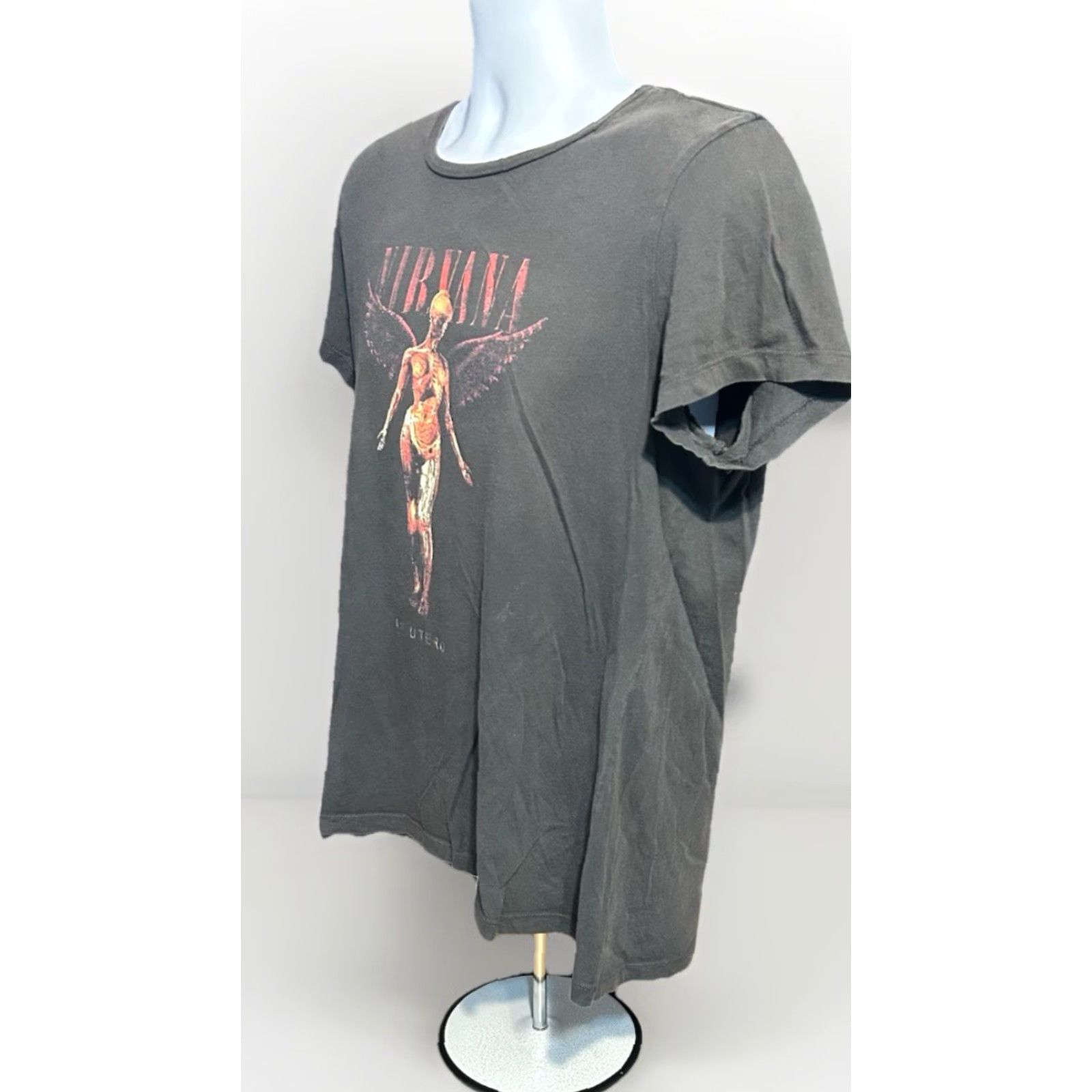 Vintage Nirvana In Utero Shirt Women XL Fits Medium Black Short Sleeve District Made Shirt Men? Size M / US 6-8 / IT 42-44 - 5 Thumbnail