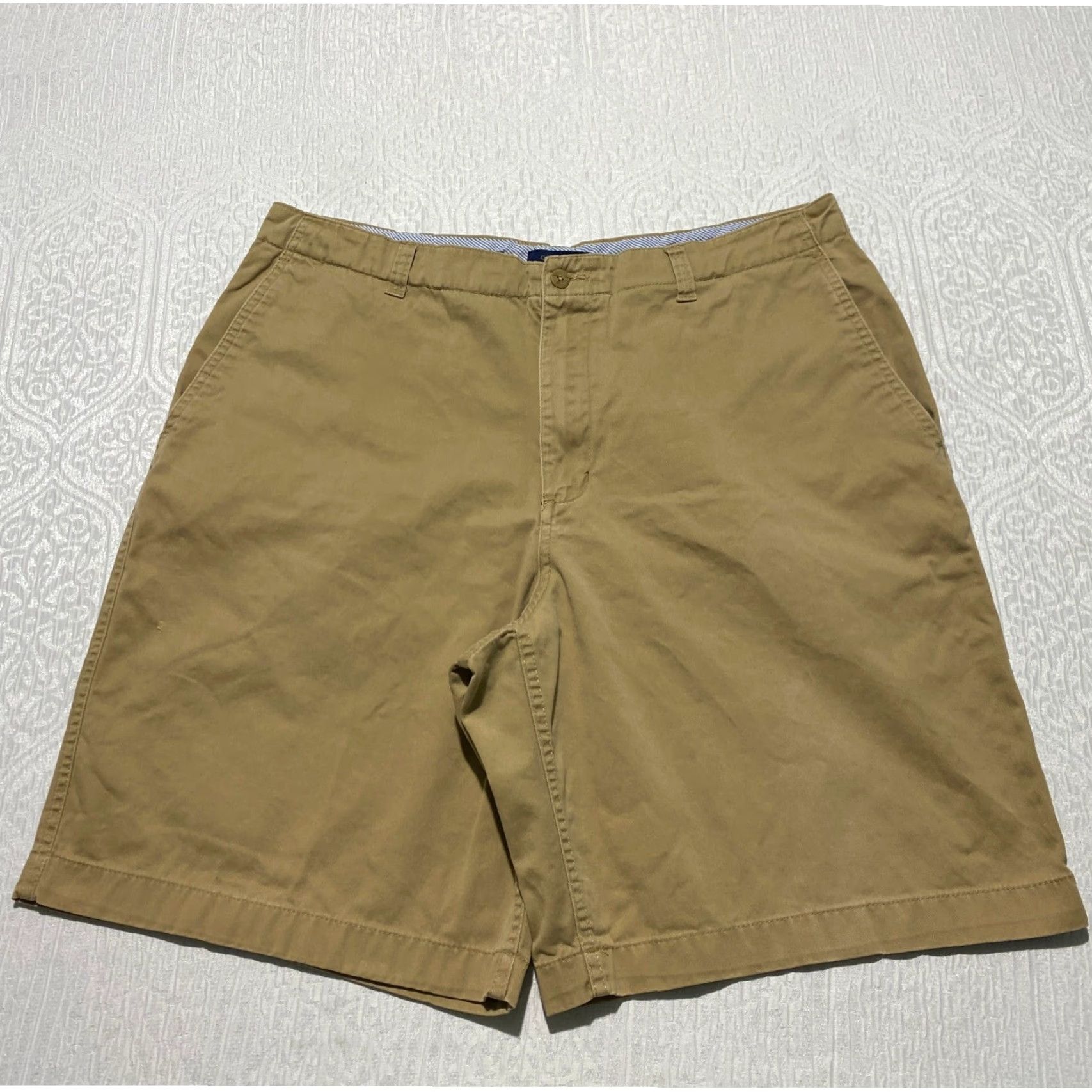 Club Room Club Room Mens Chino Shorts 38 Khaki Tan Cotton Twill Classic Fit Casual Size US 38 / EU 54 - 4 Thumbnail