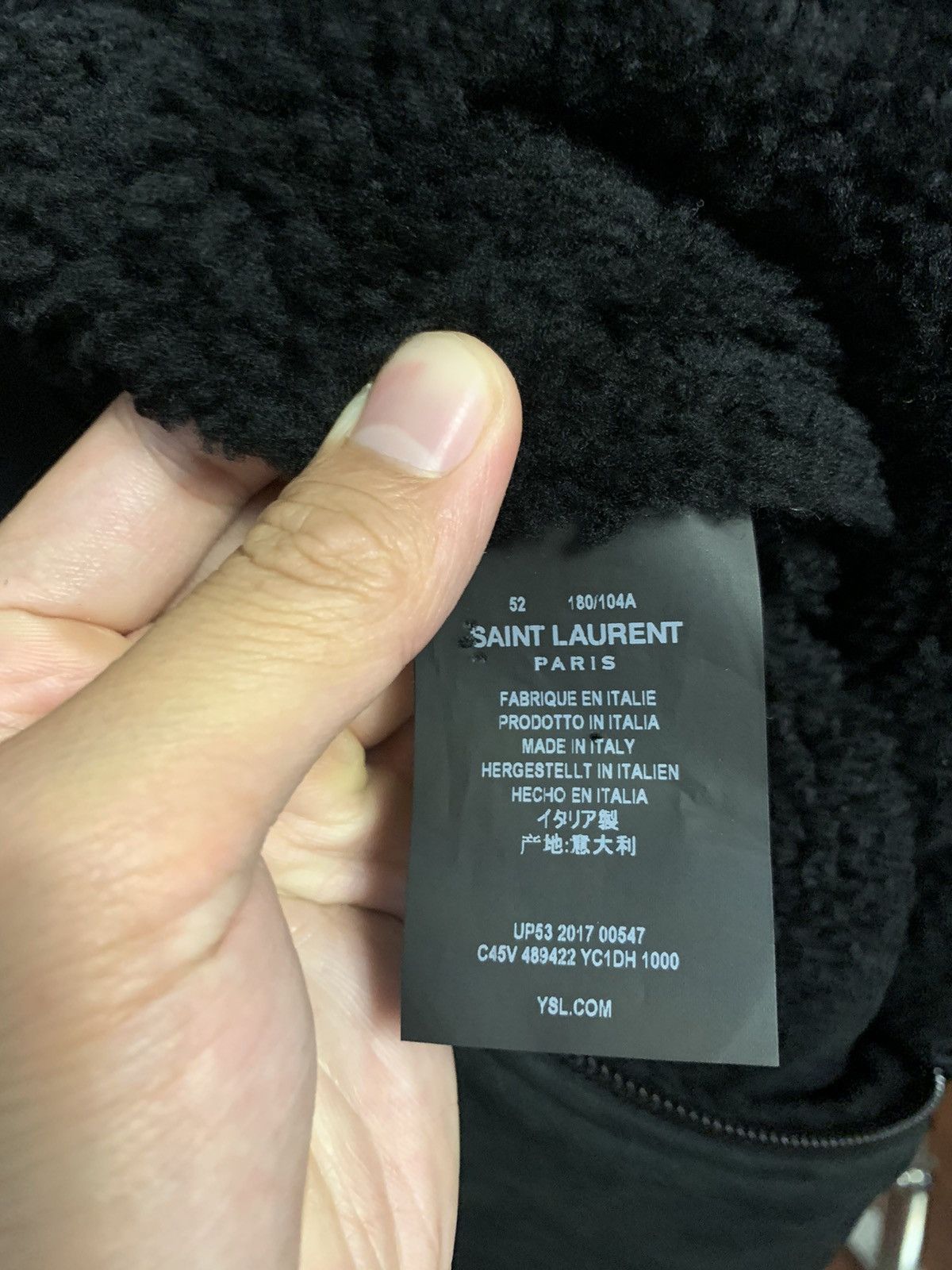 Saint Laurent Paris Saint Laurent 2017FW Black Shearling coat Size US L / EU 52-54 / 3 - 5 Thumbnail