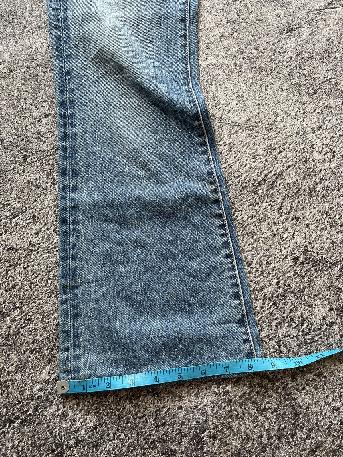 Japanese Brand Vintage Jepanese Brand Blue Faded Wash Style Flare Jeans Size 29" - 12 Thumbnail