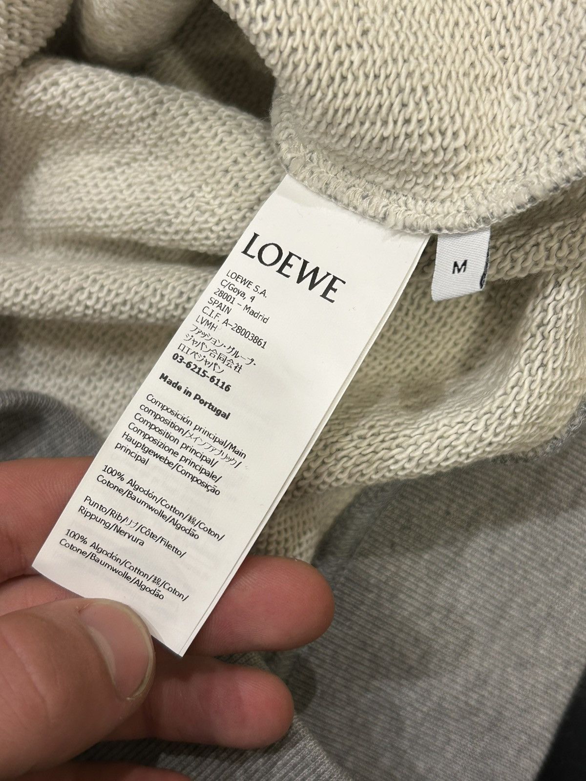 Loewe Loewe Anagram Leather Strings Hooded Sweatshirt Size US M / EU 48-50 / 2 - 6 Thumbnail