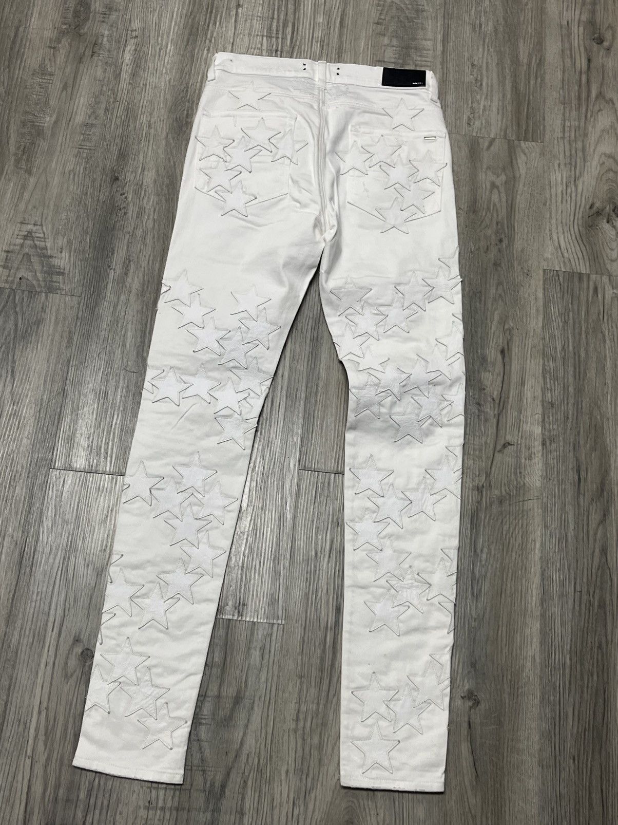 Amiri Amiri MX1 Chemist Jeans Triple White Stars White Denim Size US 32 / EU 48 - 4 Thumbnail
