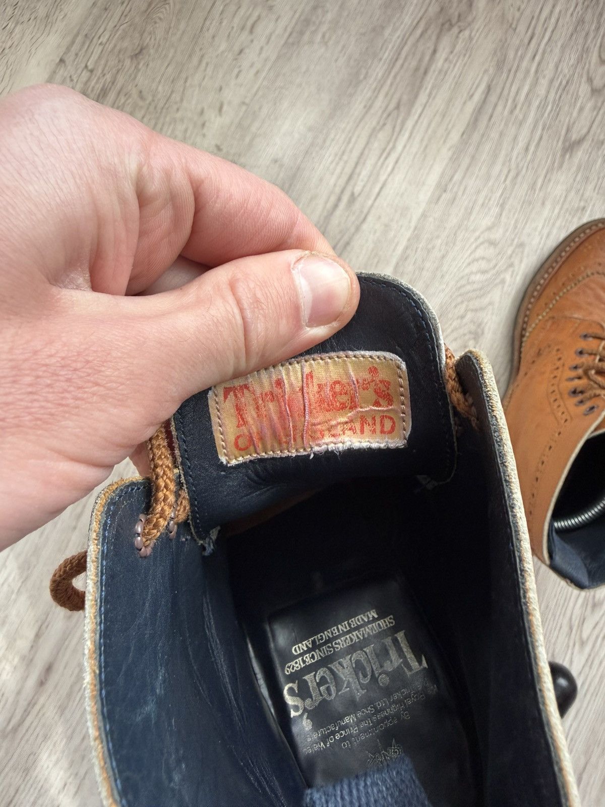Tricker's Vintage Tricker’s Stow Country Brogue Boots Brown Leather Size US 8 / EU 41 - 22 Thumbnail
