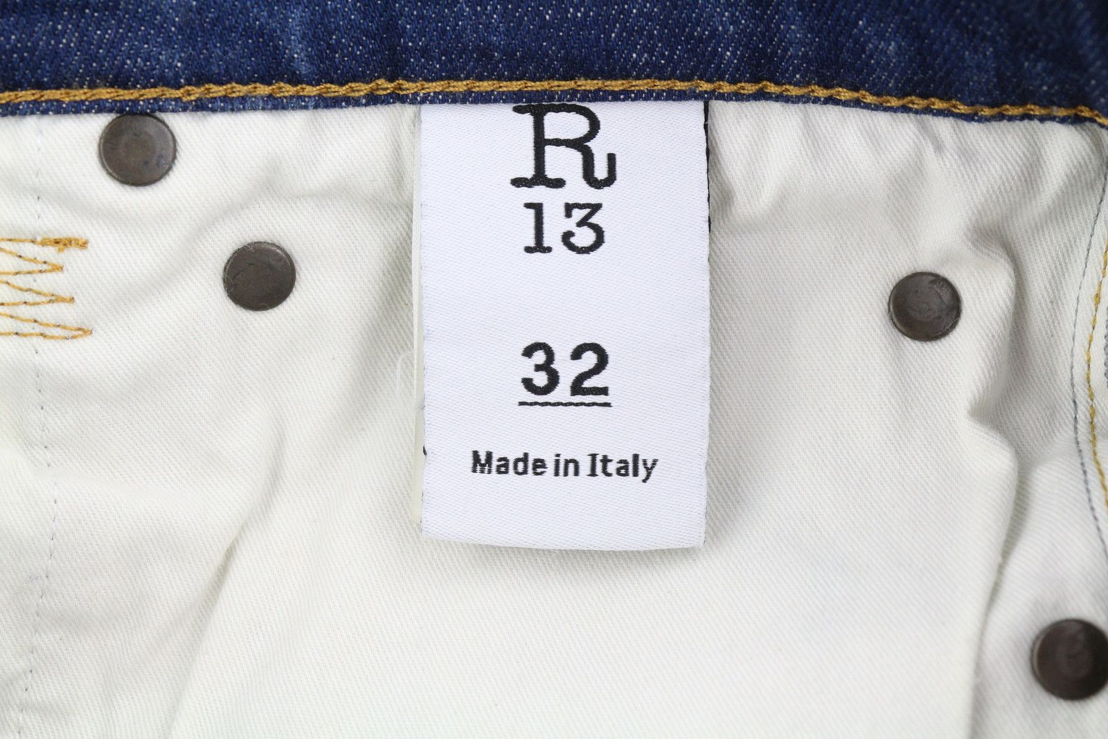 R13 SKATE 32 Howell Indigo Faded Slim Fit Jeans 85426 Size US 32 / EU 48 - 6 Thumbnail
