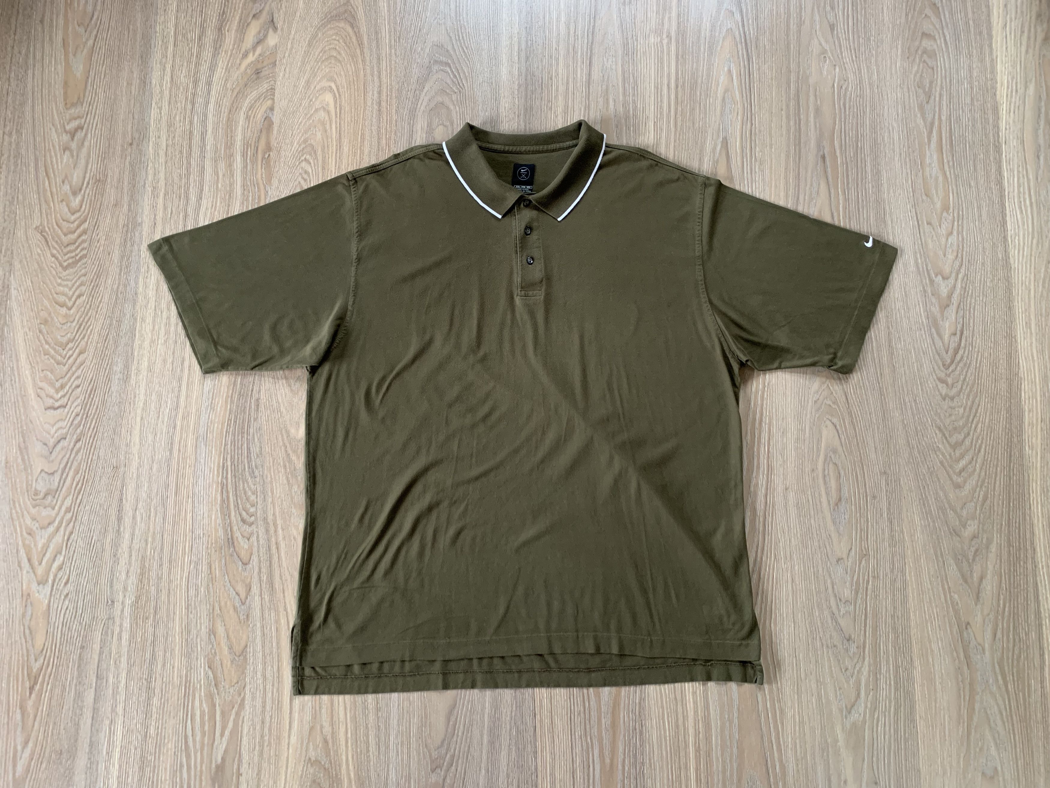 Nike Nike Vintage Khaki Cotton Polo T Shirt Size US XXL / EU 58 / 5 - 1 Thumbnail