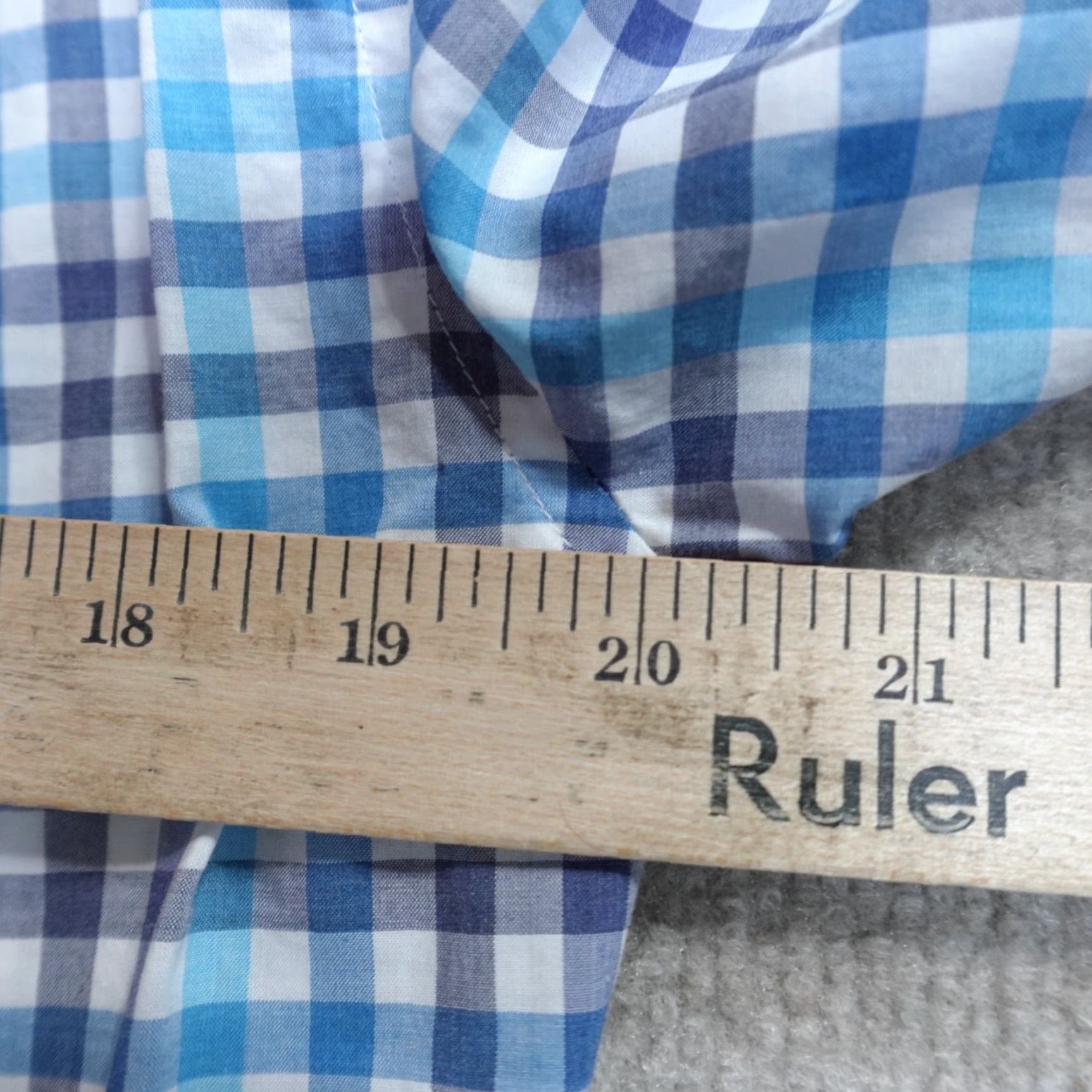 johnnie-O Johnnie-O Shirt Medium Blue Plaid Button-Down Long Sleeve Mens Classic Gingham Button-Up Cotton Size US M / EU 48-50 / 2 - 7 Thumbnail