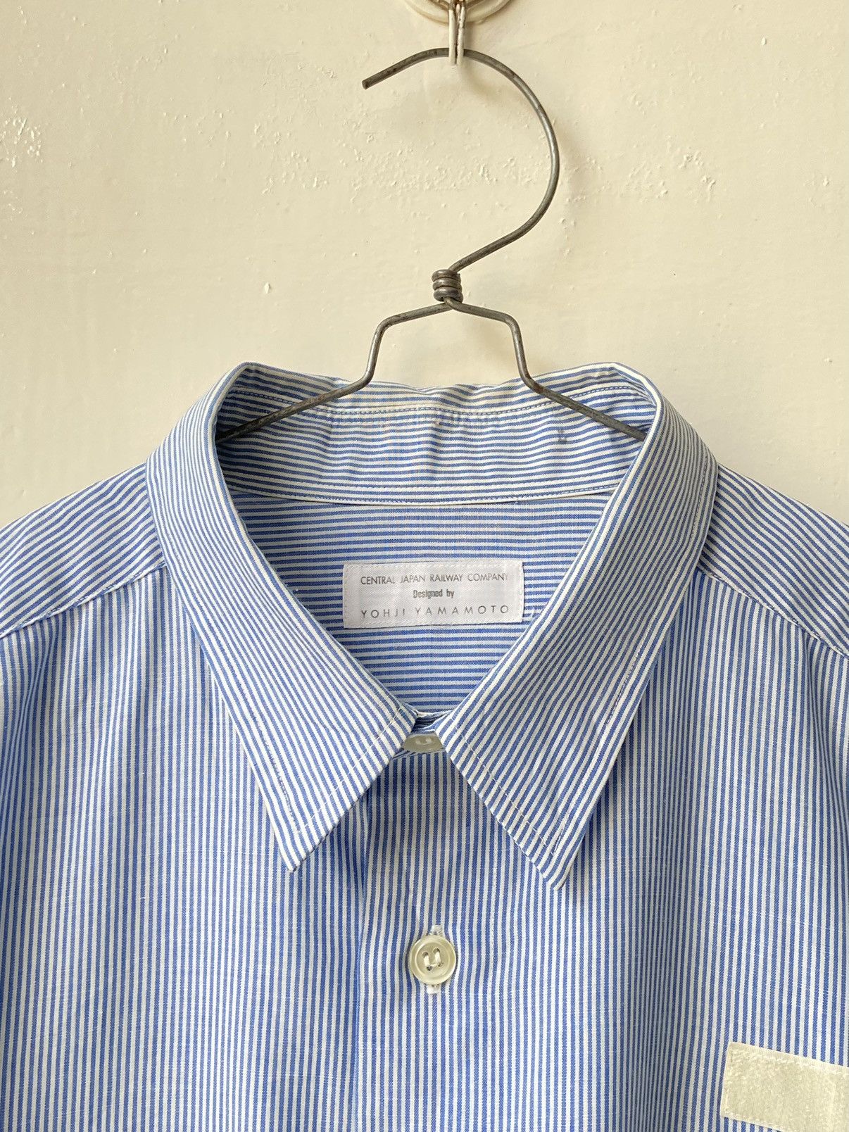 Yohji Yamamoto YOHJI YAMAMOTO Blue Striped Shirt Size US M / EU 48-50 / 2 - 5 Thumbnail