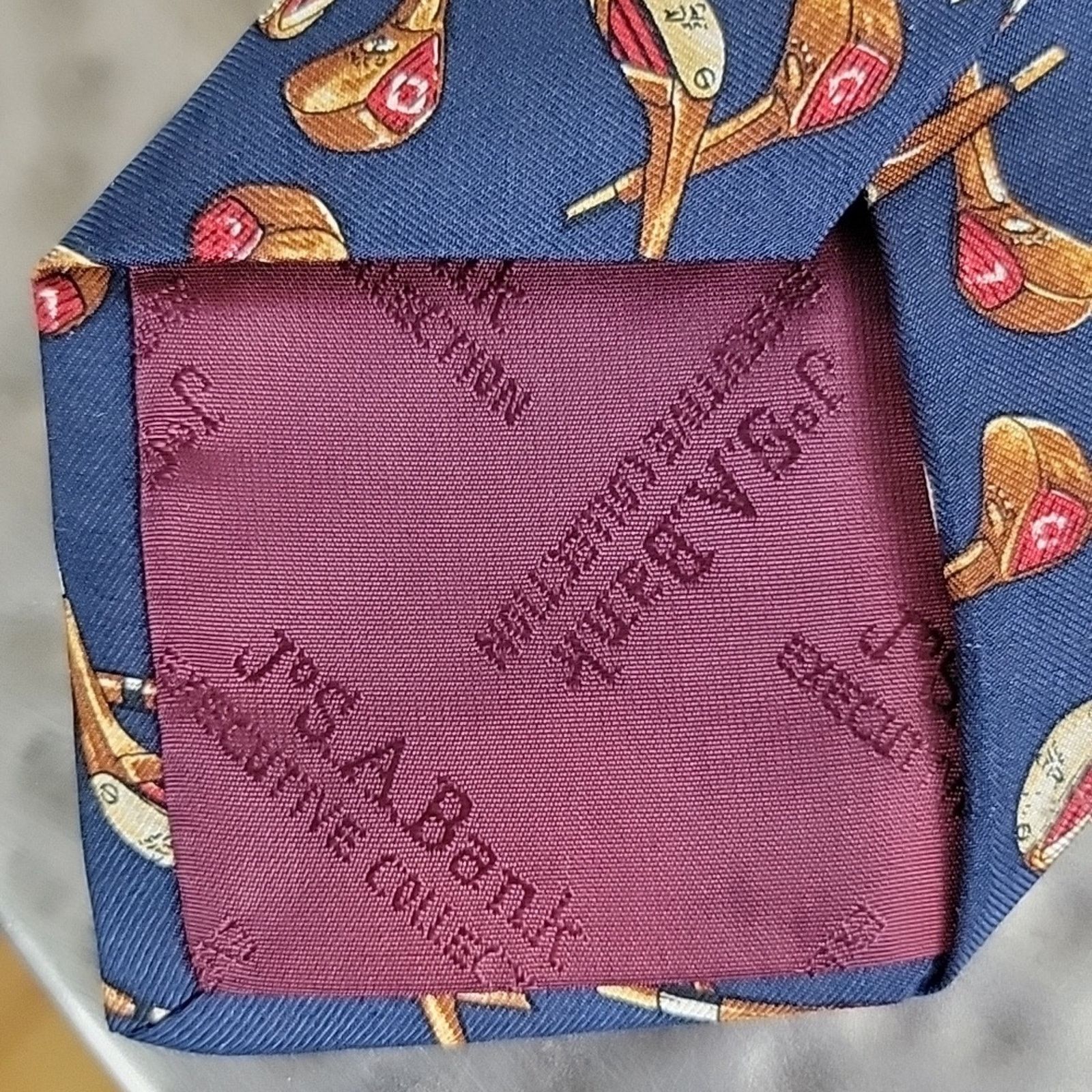 Jos. A. Bank Jos A. Bank Executive Golf Caddy Theme Handmade Silk Tie Size ONE SIZE - 4 Thumbnail