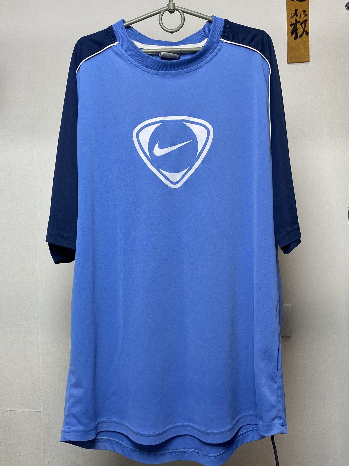 Vintage Nike vintage Blue Two-Tone Sports Shirt Size US M / EU 48-50 / 2 - 1 Thumbnail