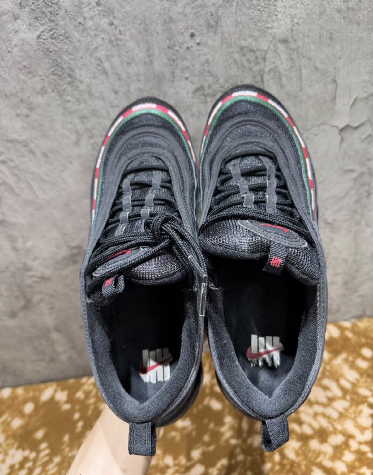 Nike Undefeated x Nike Air Max 97, Black Red & Green Striped K37 Size US 10 / EU 43 - 7 Thumbnail