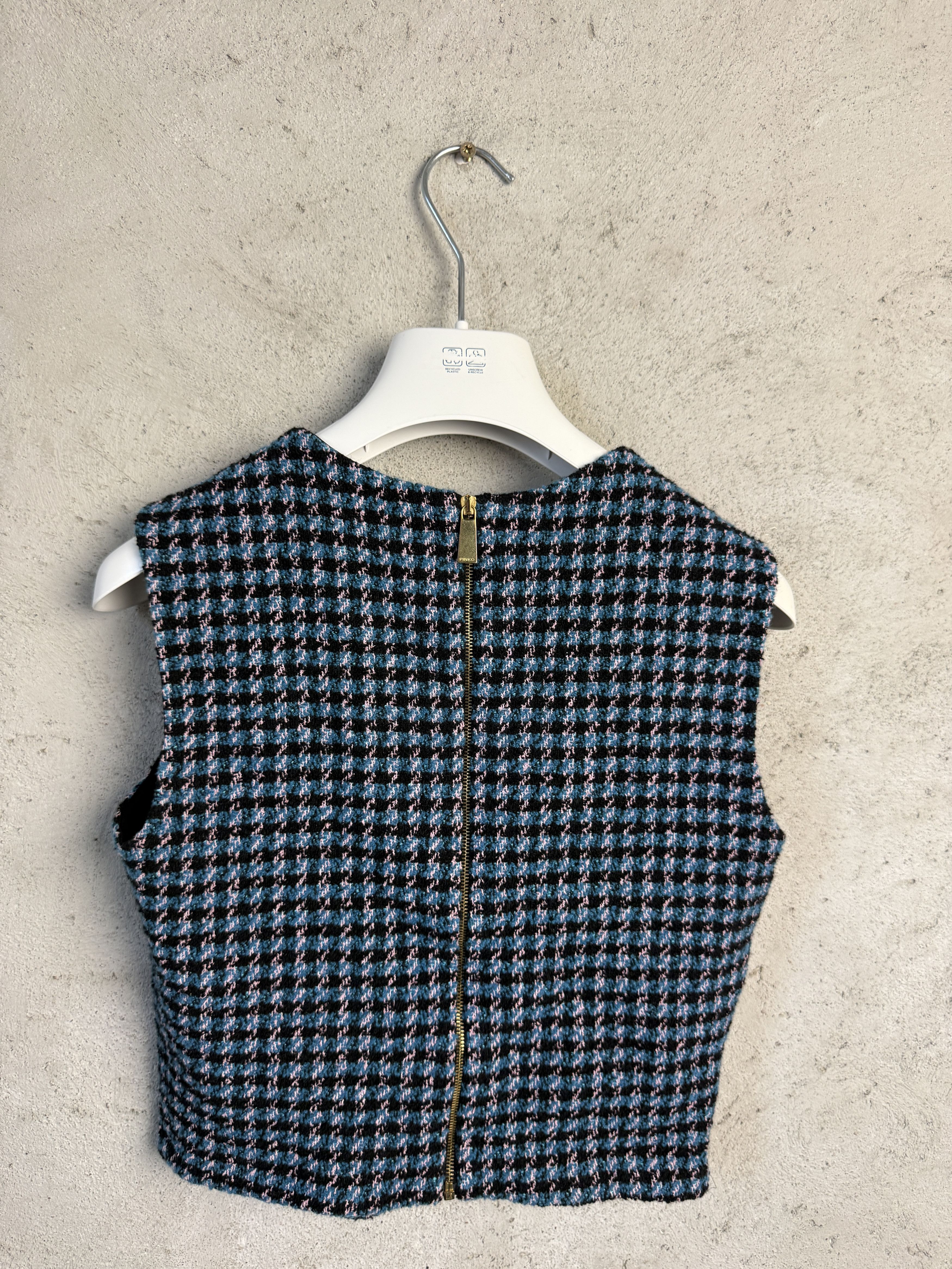 Pinko Pinko tank top blouse zip-up formal elegant Size XS / US 0-2 / IT 36-38 - 4 Thumbnail