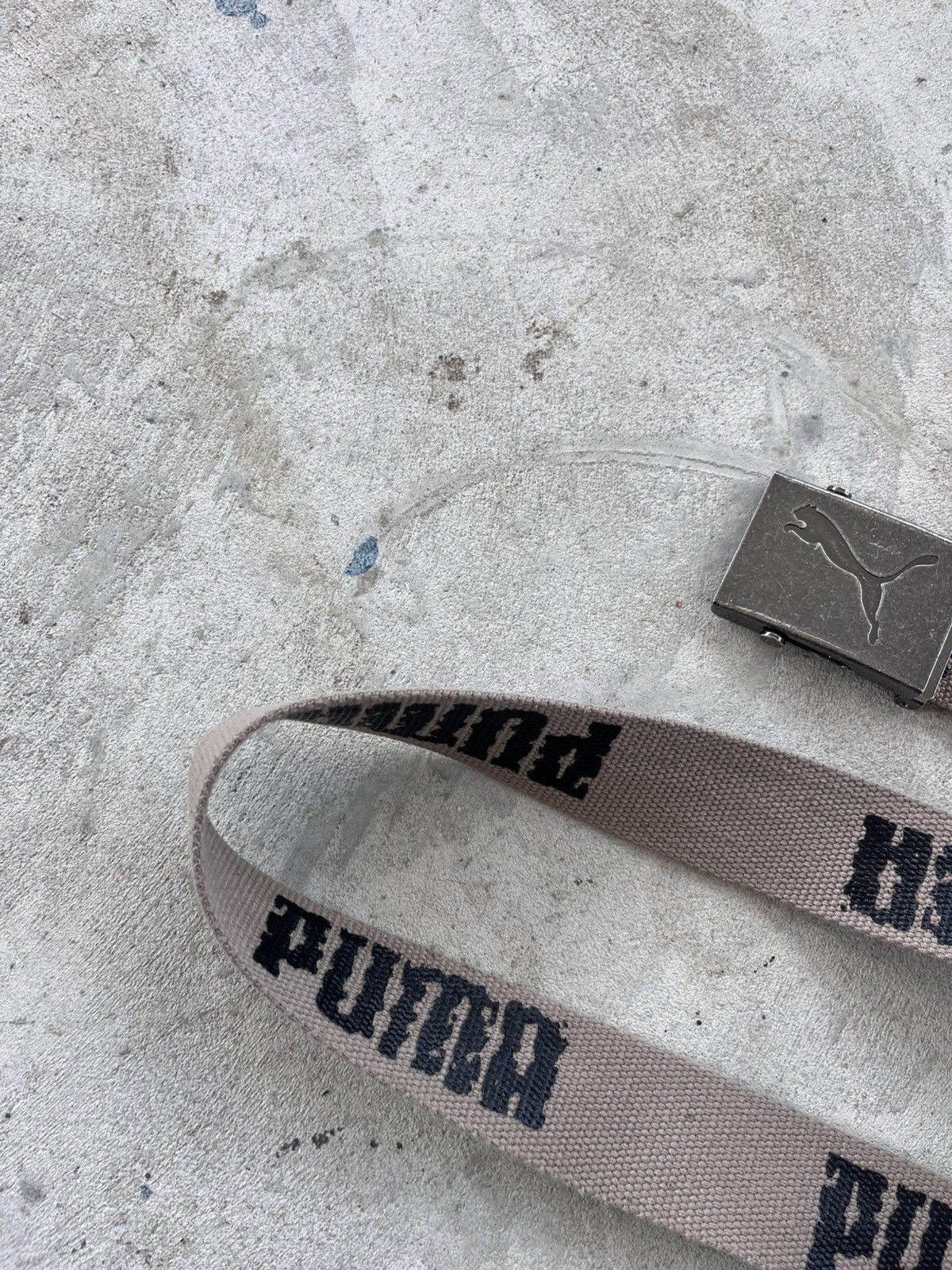 Puma × Vintage Vintage Puma Belt Monogram Logo Grey Y2K rare Evisu style Size ONE SIZE - 3 Thumbnail