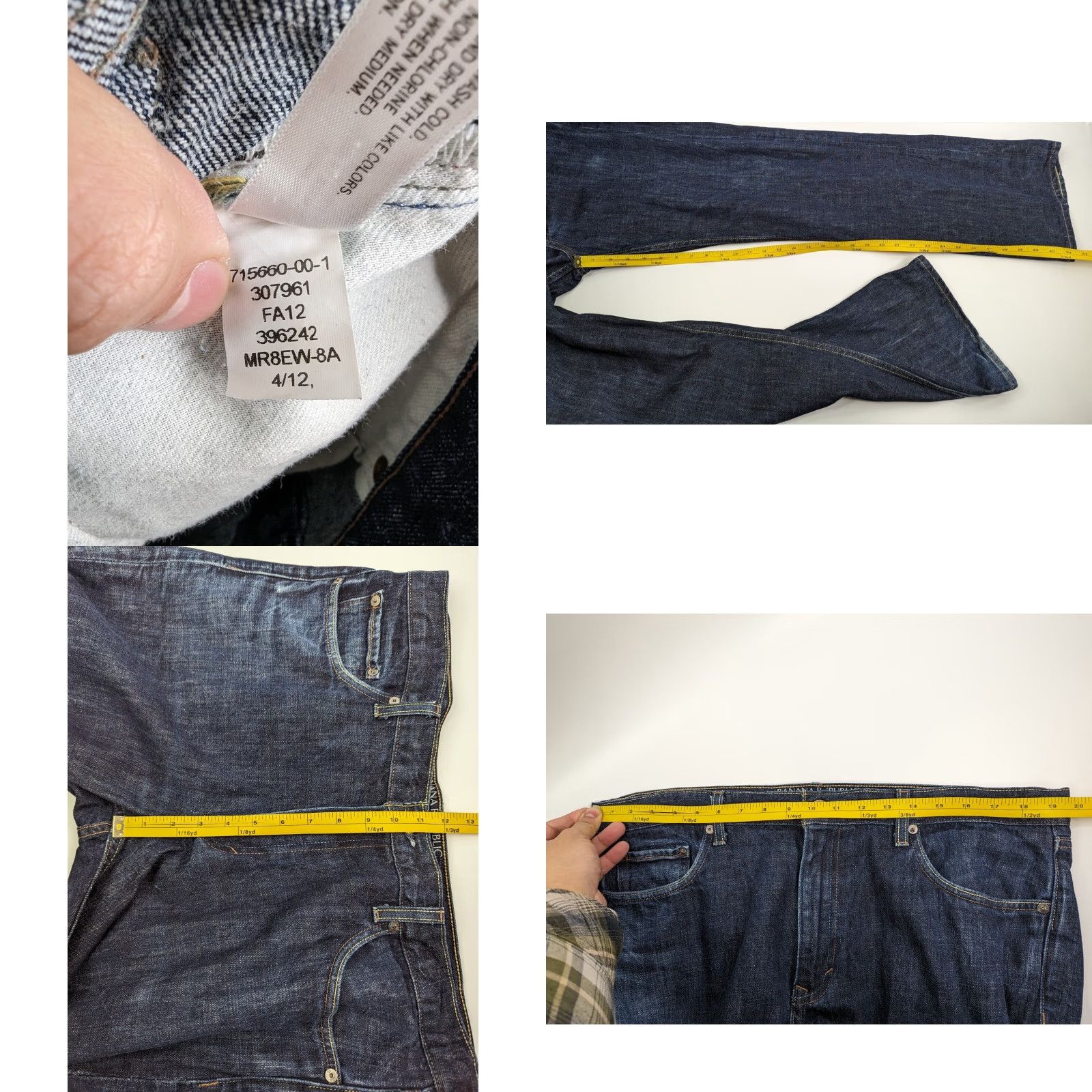 Banana Republic Banana Republic Jeans Denim Straight Leg 39x33 Mens Regular Blue Cotton Blend -Banana Republic- Denim Jeans -N/A Size US 39 - 8 Thumbnail