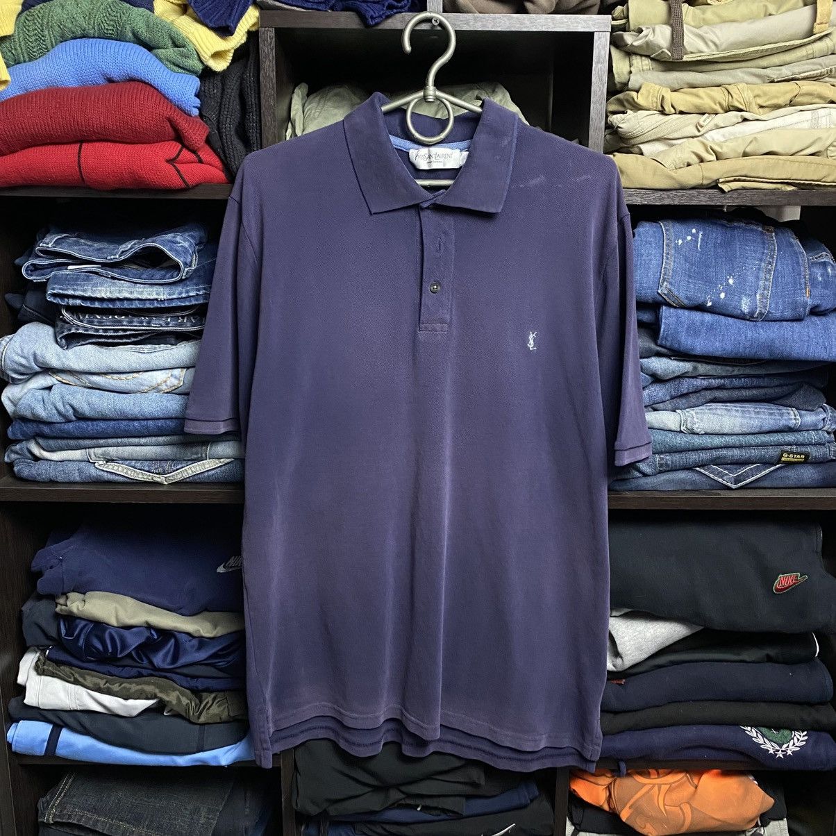 Yves Saint Laurent Luxury Yves Saint Laurent Small logo faded vintage polo Size US L / EU 52-54 / 3 - 1 Thumbnail
