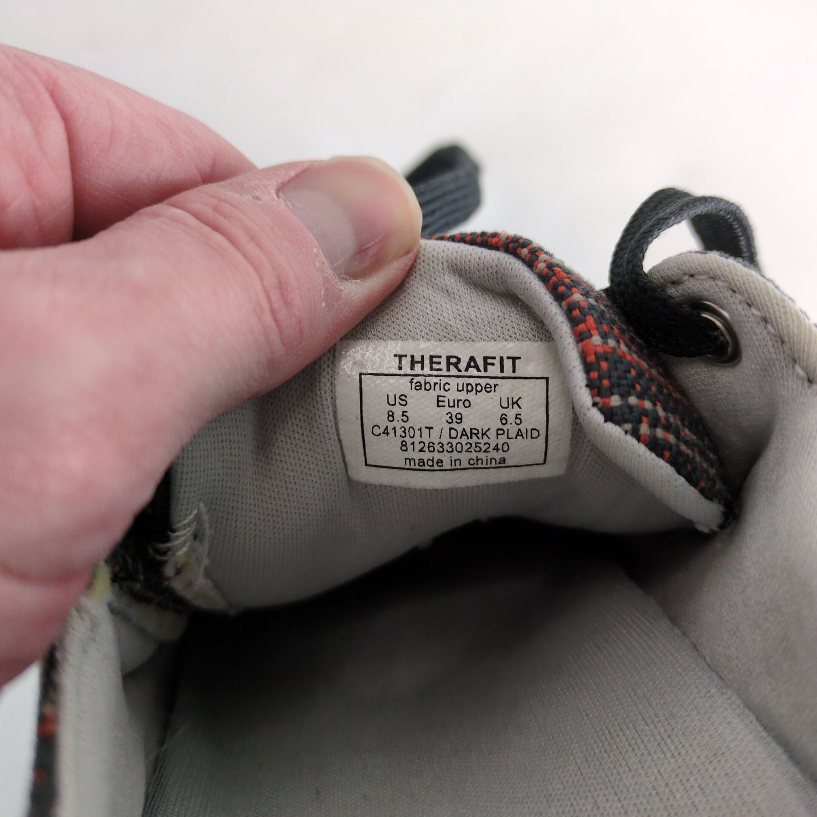 Other Therafit Plaid Comfort Sneakers Women's 8.5 Side Zip Walking Size US 8.5 / IT 38.5 - 4 Thumbnail