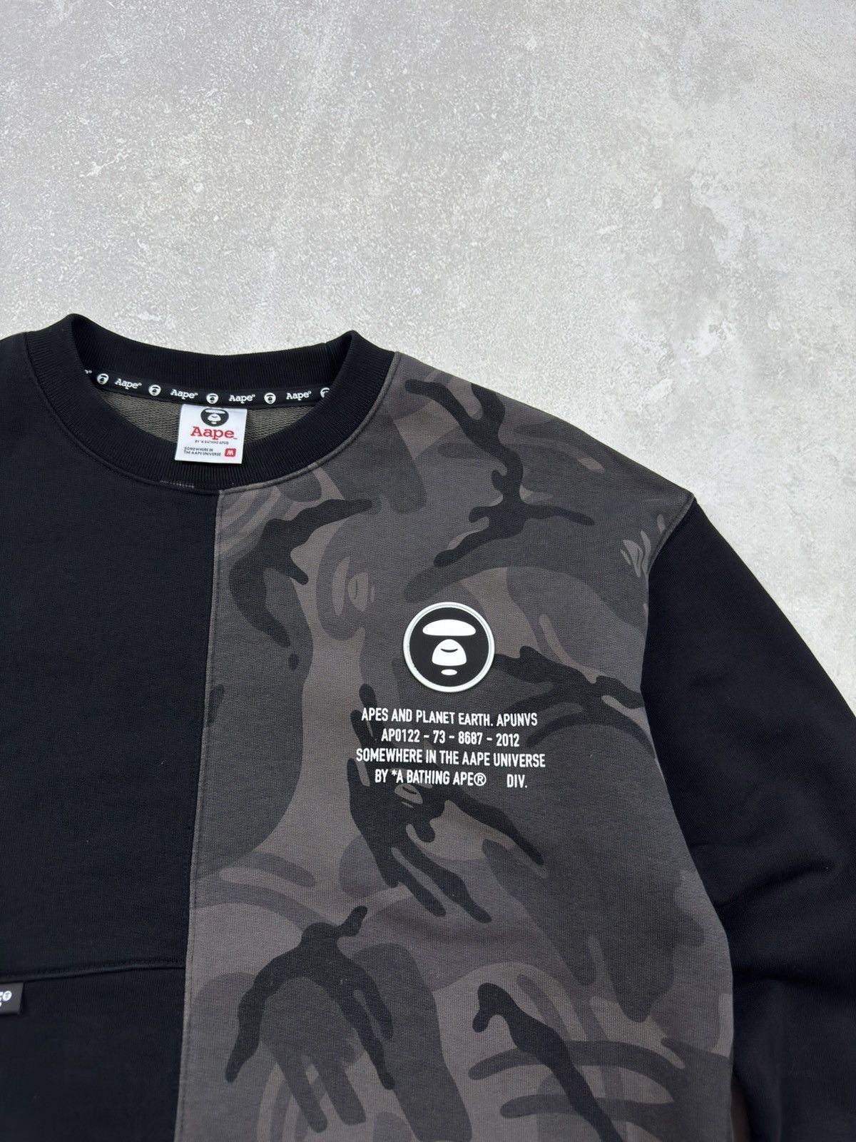 Aape AAPE BY A BATHING APE Apunvs Bape Camo Big Logo Sweatshirt Size US M / EU 48-50 / 2 - 9 Thumbnail