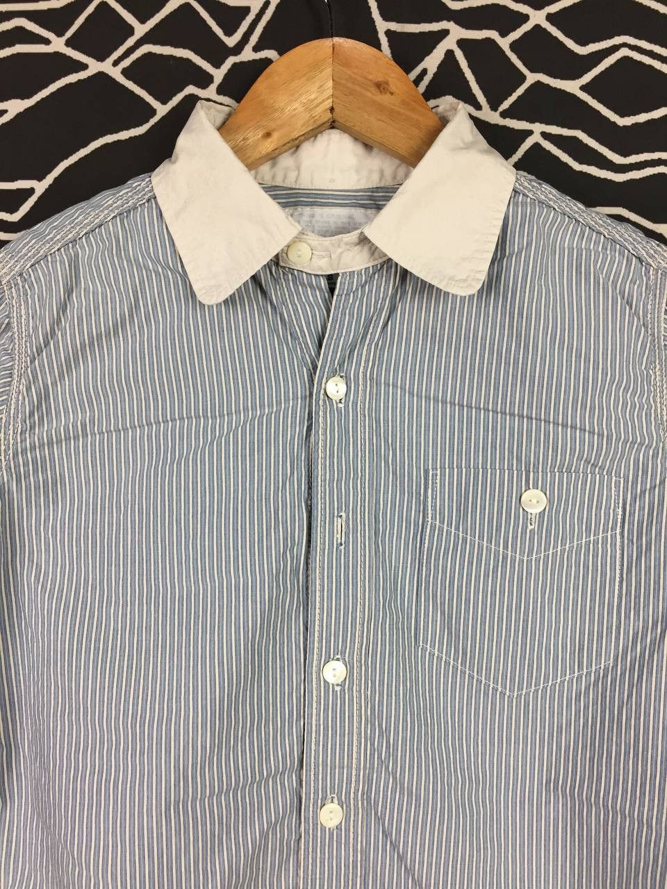 Nanamica Nanamica Japanese Brand Striped Button Up Shirt Size US S / EU 44-46 / 1 - 3 Thumbnail