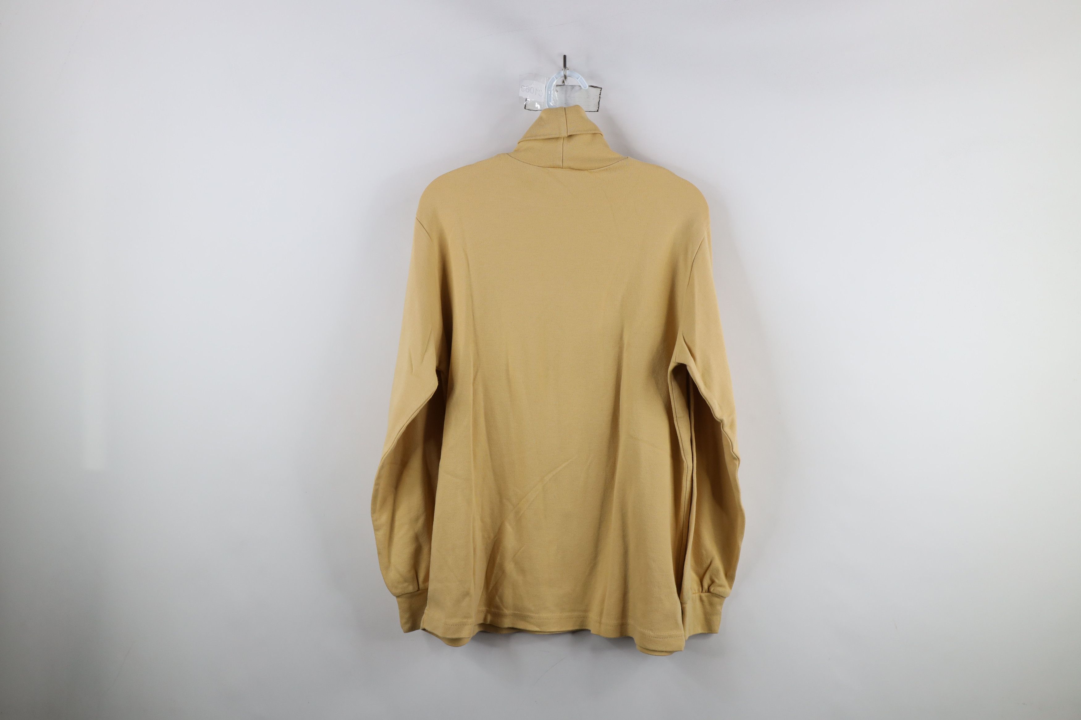 Vintage × Woolrich Woolen Mills Vintage 90s Woolrich Blank Turtleneck T-Shirt Wheat Brown Size M / US 6-8 / IT 42-44 - 9 Thumbnail