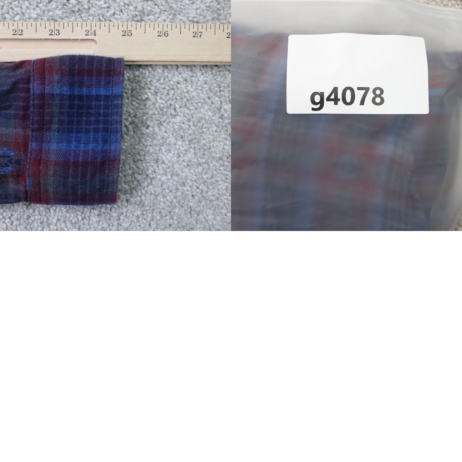 Vintage Moonshine by Brad Paisley Shirt Mens Medium Blue/Red Plaid Pearl Snap Cotton L/S Size US M / EU 48-50 / 2 - 9 Thumbnail