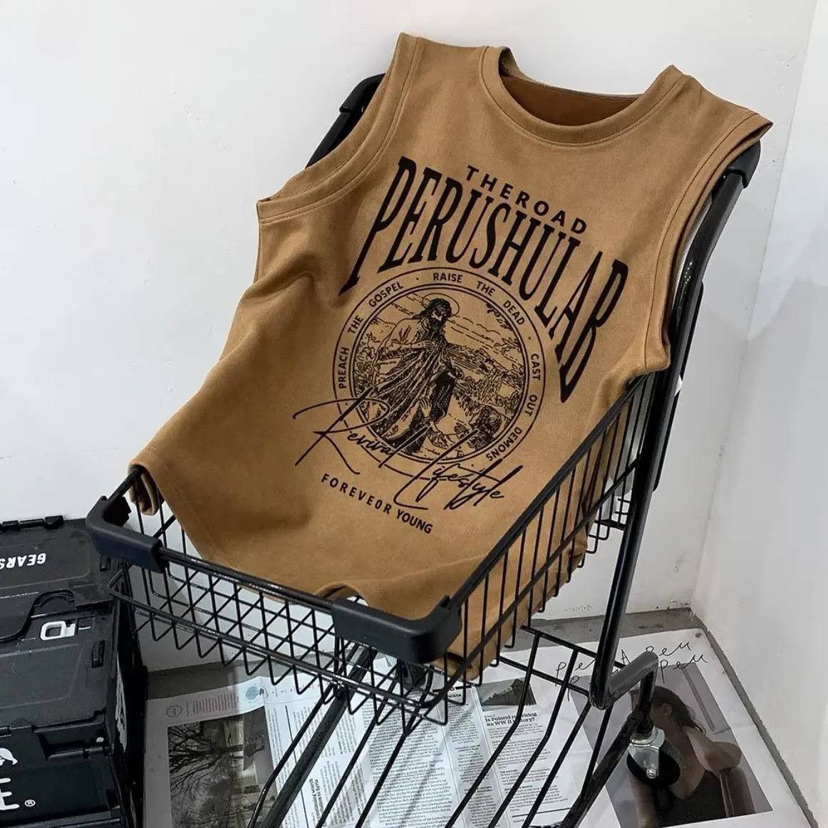 Japanese Brand × Vintage suede sleeveless shirt Size US M / EU 48-50 / 2 - 4 Thumbnail