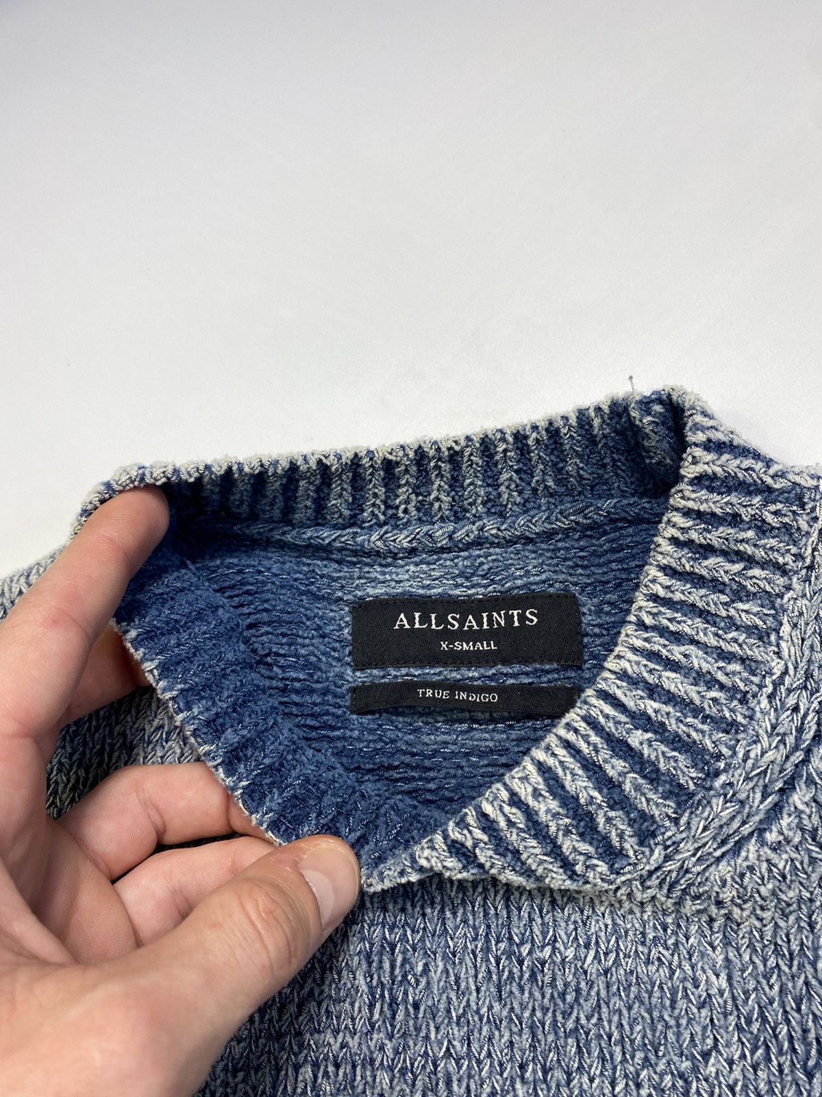 Allsaints Allsaints isumi crew blue garment knit sweater jumper Size US S / EU 44-46 / 1 - 7 Thumbnail
