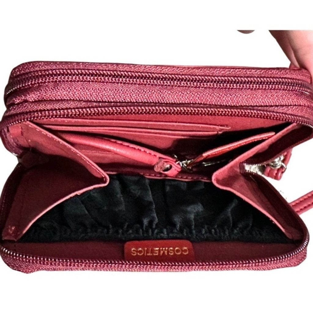 Dockers DOCKERS Genuine Leather Red Crossbody Bag. Size ONE SIZE - 7 Thumbnail