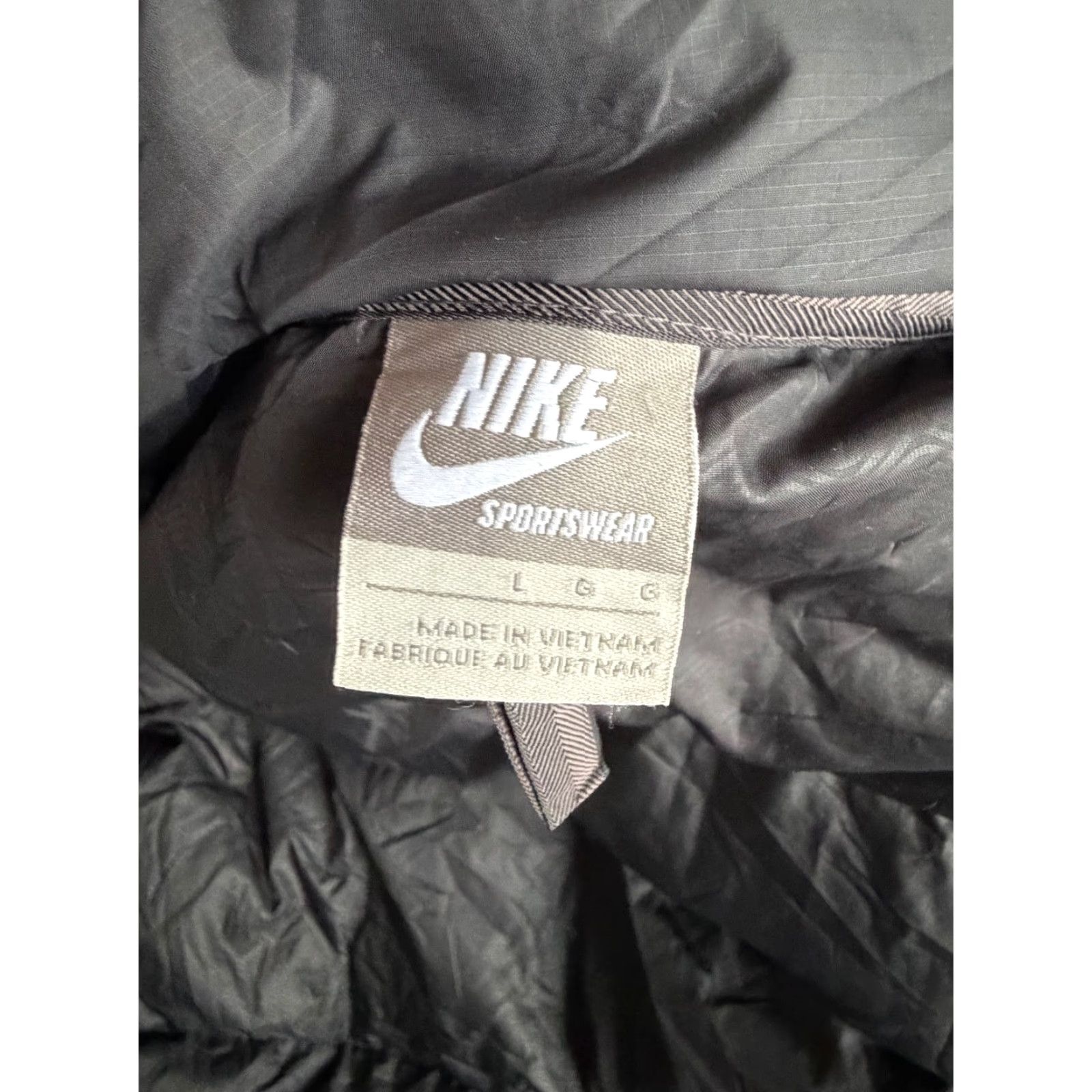Nike Nike Sportswear Puffer Jacket Men's L Grey Duck Down Two-Tone Zip Front High Stand Collar Casual Winter Size US L / EU 52-54 / 3 - 5 Thumbnail