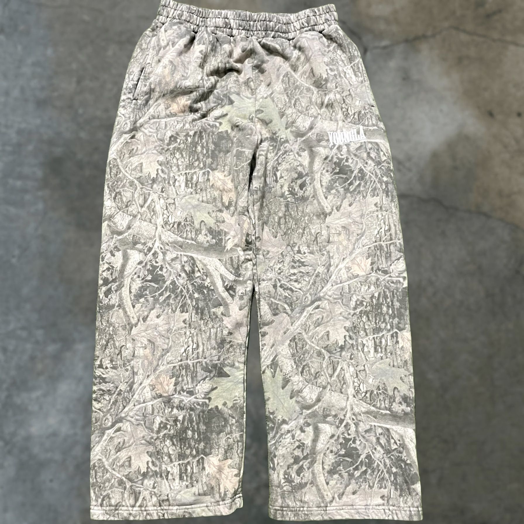 Young LA Sweatpants Mens Large Camouflage Joggers Gym Athleisure Streetwear Camo
