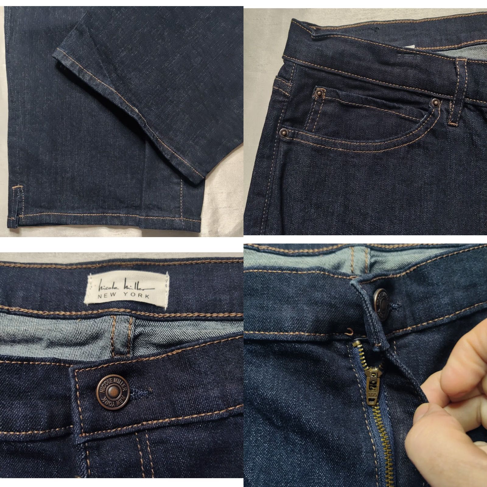 Nicole Miller VINTAGE NICOLE MILLER SOHO HIGH RISE CROP Jeans Women Plus Size 24 Dark Wash Denim NEW Size 42" / US 20 - 8 Thumbnail