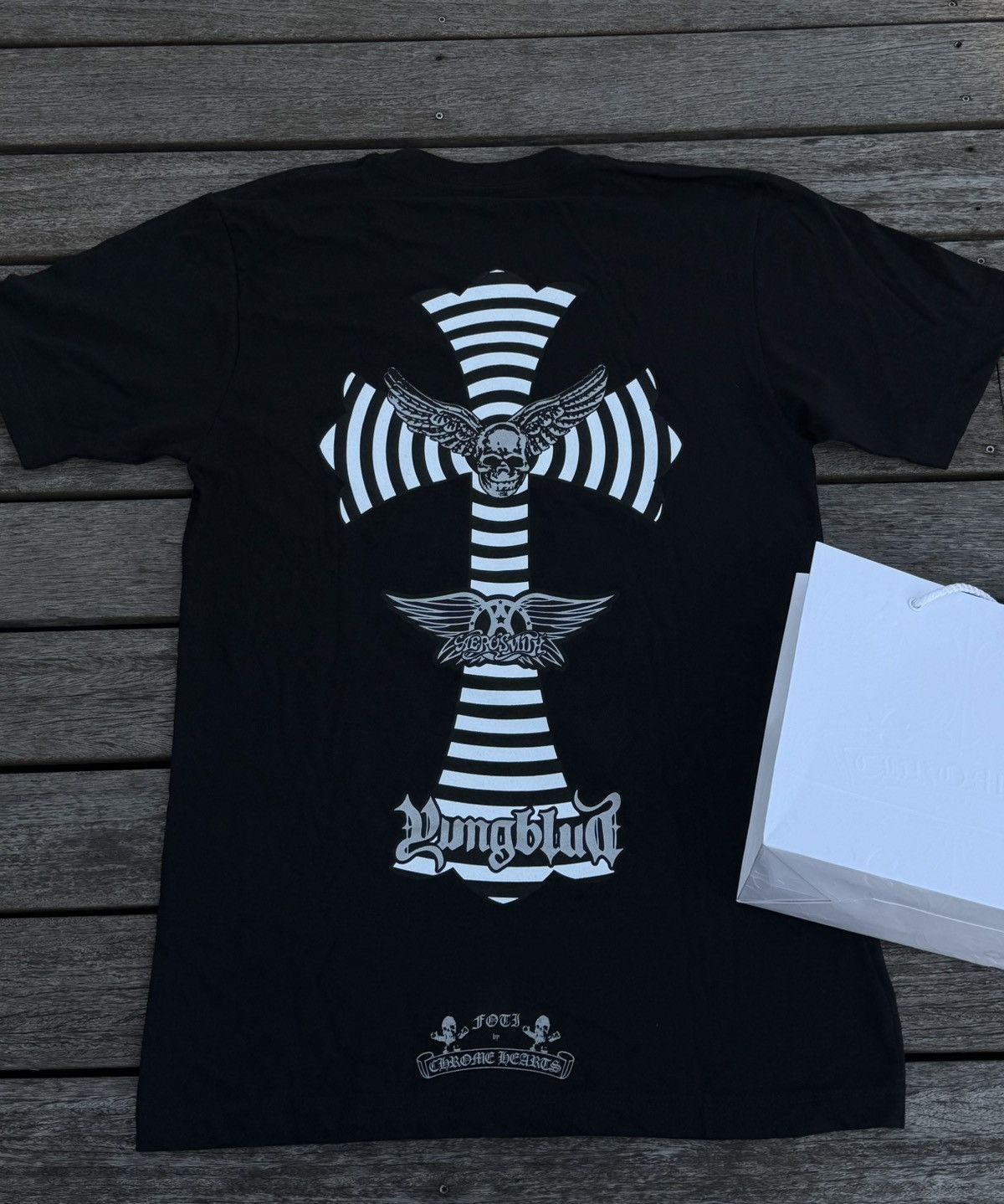Chrome Hearts Chrome Hearts Foti x Yungblud x Aerosmith Tee Size US S / EU 44-46 / 1 - 1 Thumbnail
