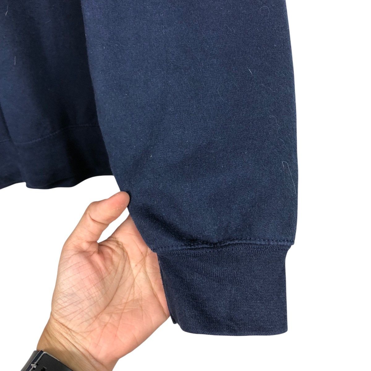 Japanese Brand PLAZA “Since 1966” Minimal Logo Crewneck — Navy Vintage Fit Size US L / EU 52-54 / 3 - 12 Thumbnail