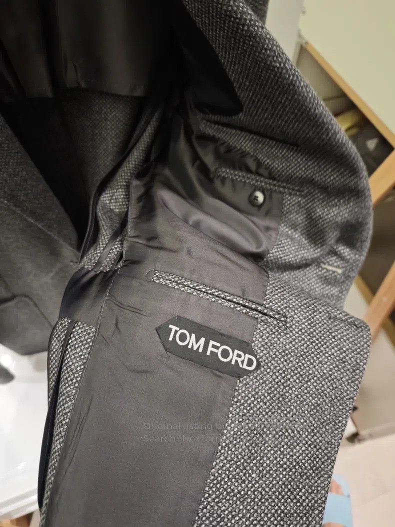 Tom Ford Tom Ford Advanced Wool and Leather Blended Suit Size 48L - 3 Thumbnail