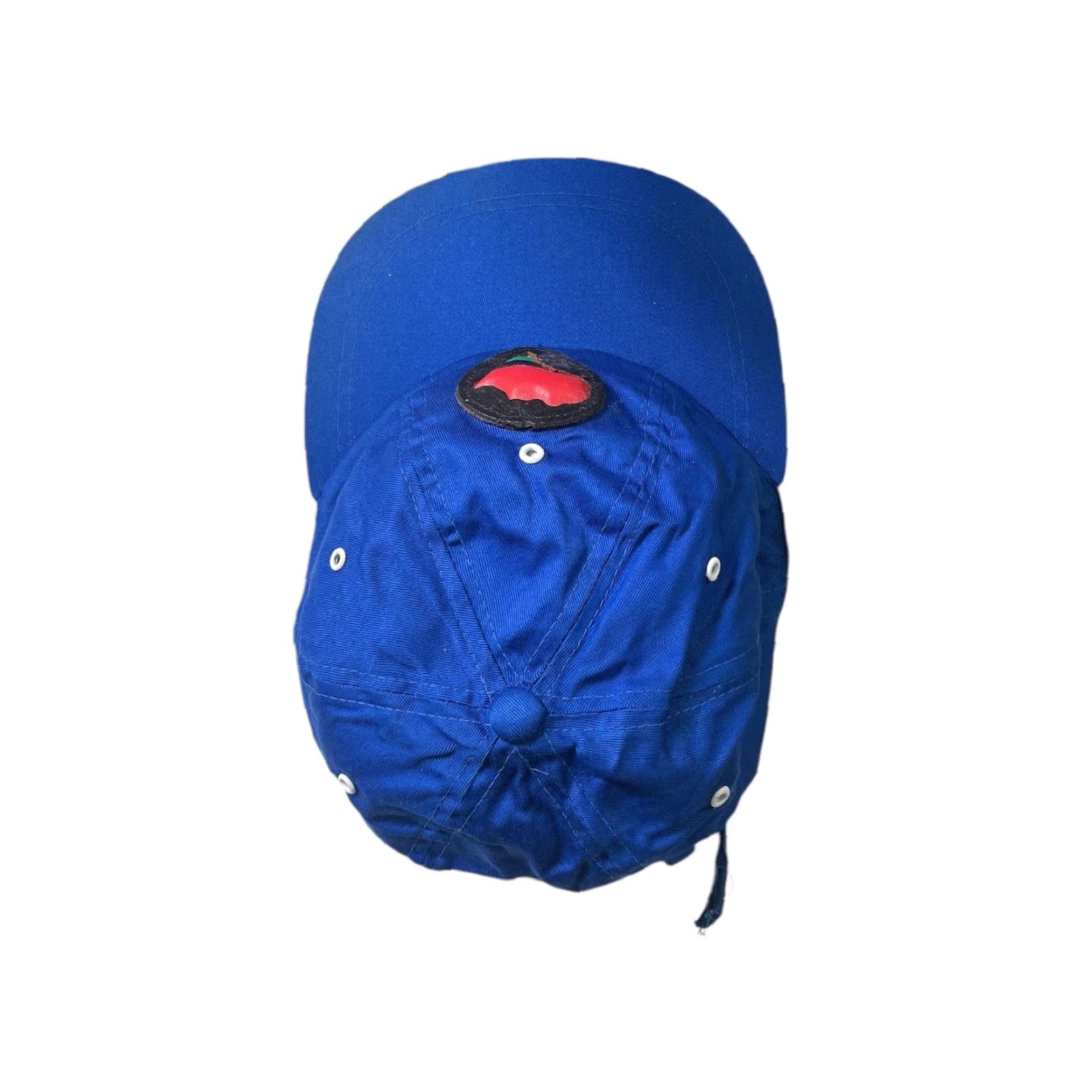 Vintage VINTAGE Africa Leather Patch Soft Body Hat Cap Adult OSFA Blue 90s Deadstock NWOT Leather Patch Cap Mens Size ONE SIZE - 4 Thumbnail