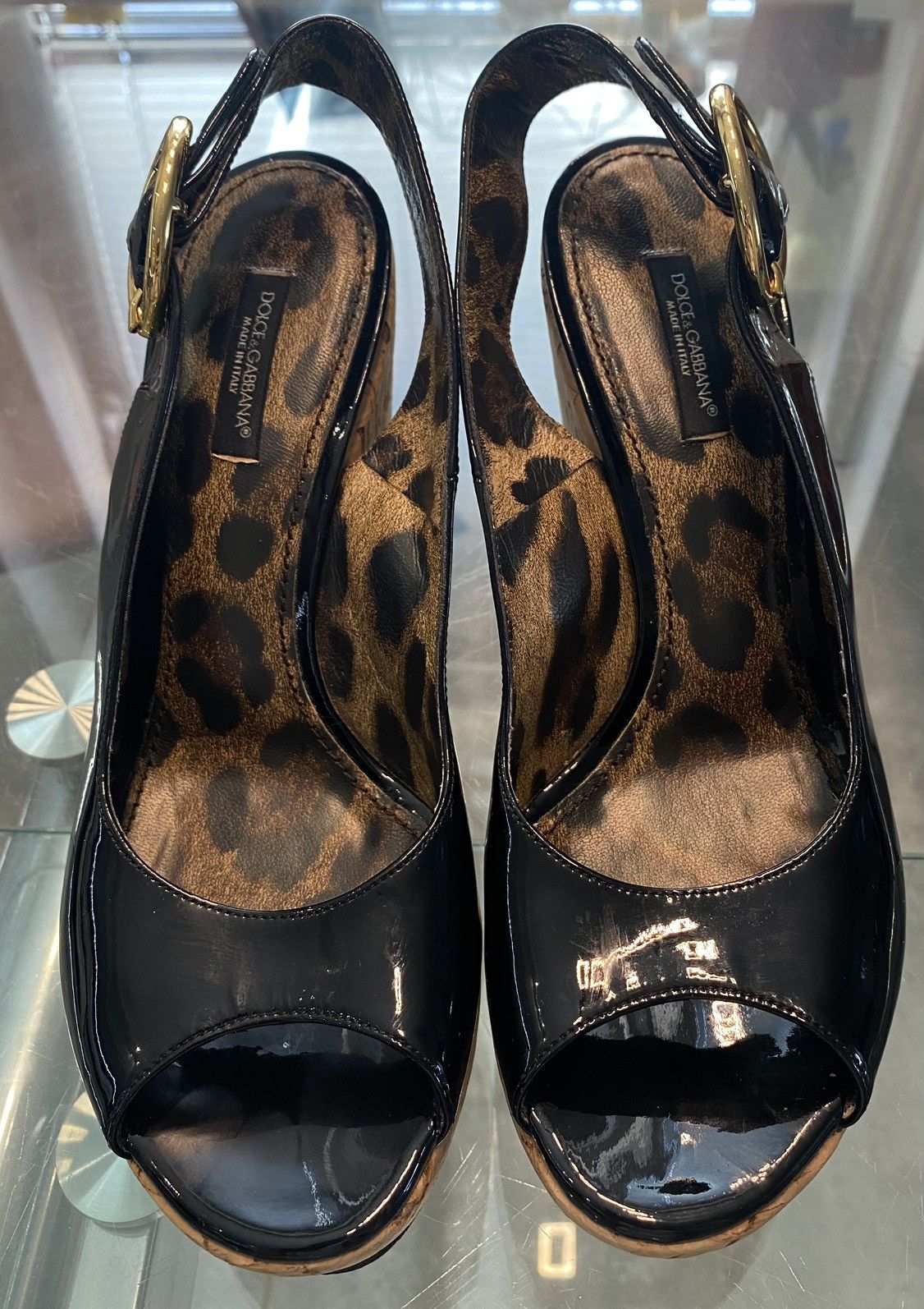 Dolce & Gabbana Patern leather wedges Size US 8 / IT 38 - 1 Thumbnail