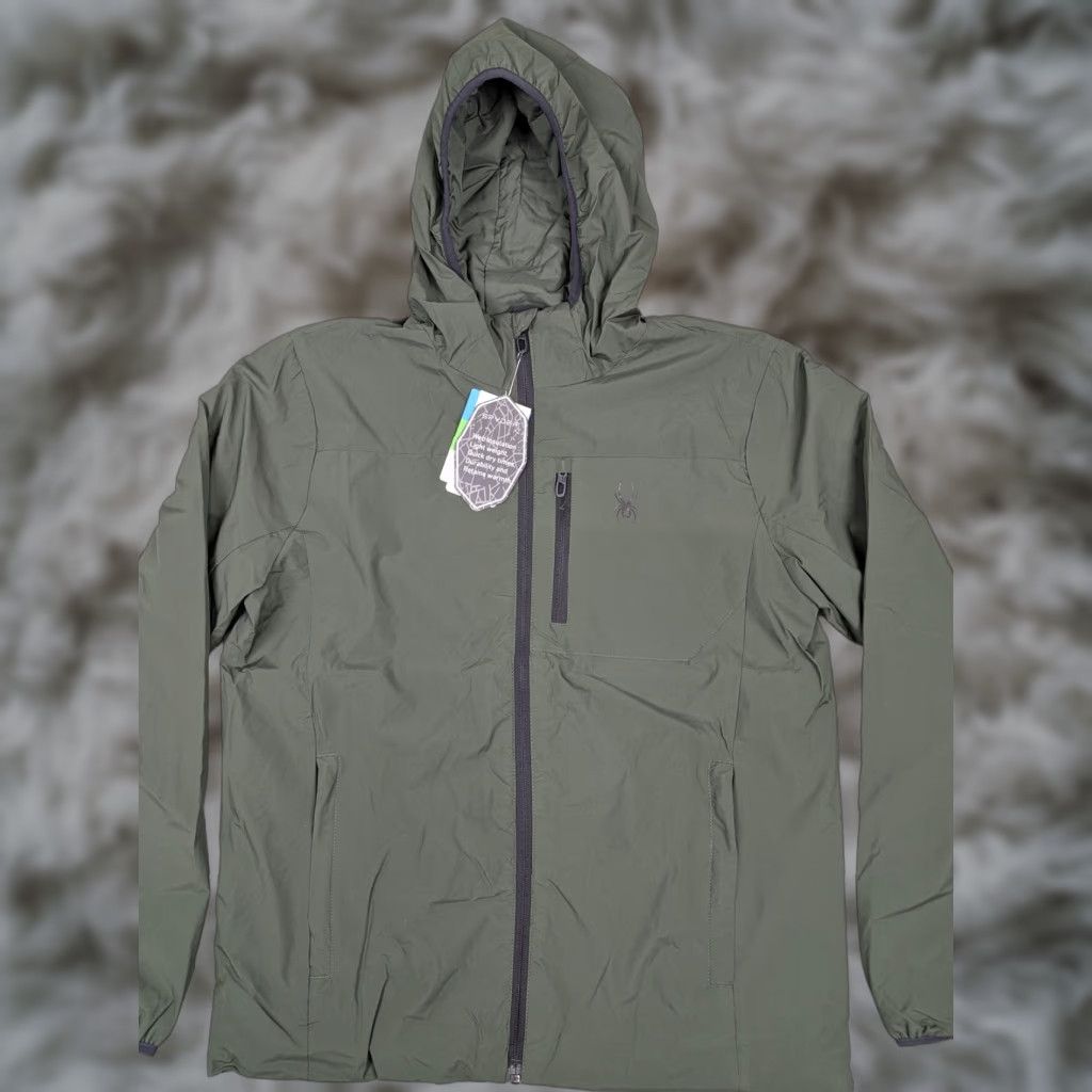 Spyder Spyder Jacket Mens M Olive Spyder Lite Hooded Hydroweb Proweb Flexweb New Size US M / EU 48-50 / 2 - 1 Thumbnail