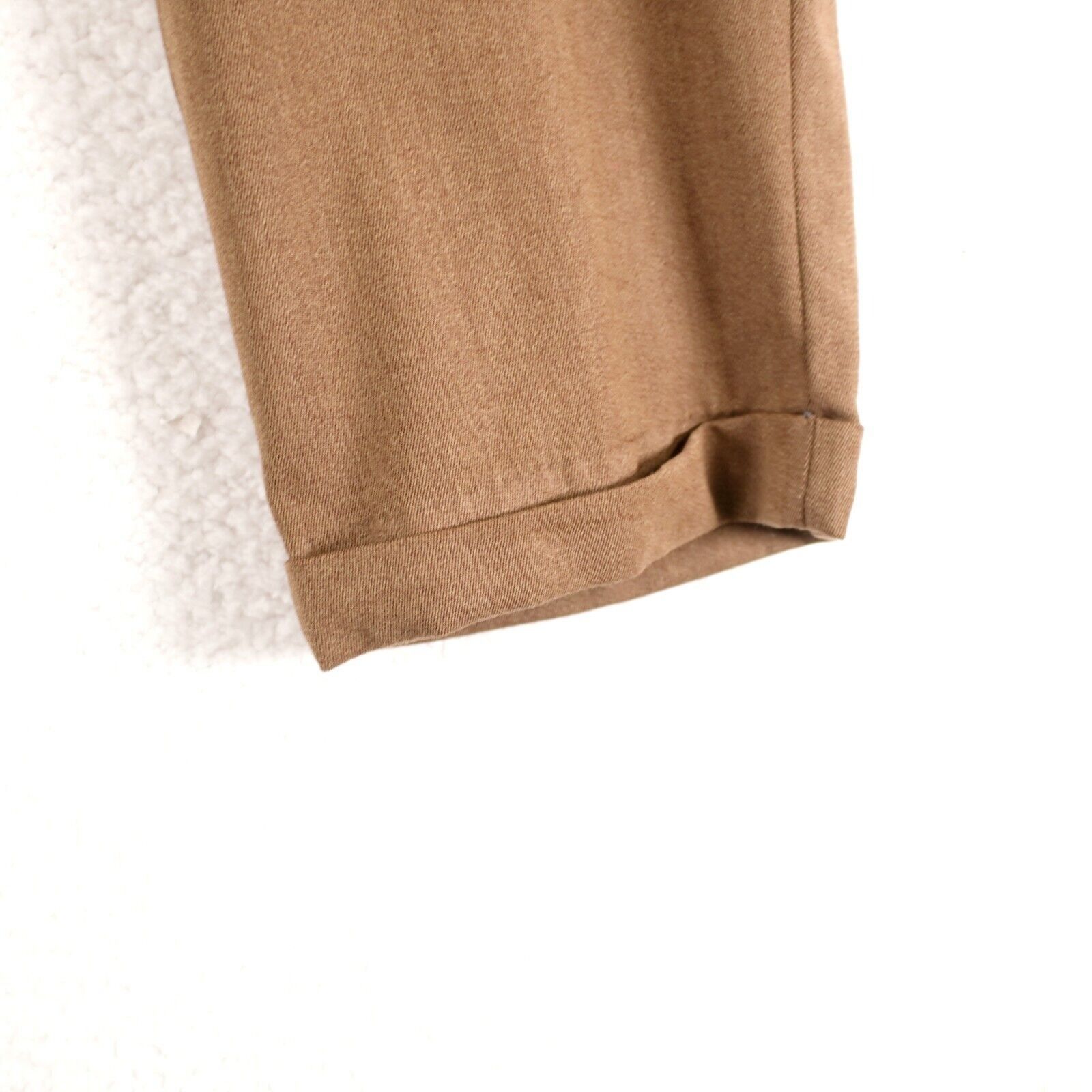 Holland & Sherry Tom James Holland & Sherry Thick Wool Brown Pleated Cuffed D Size 40R - 2 Thumbnail