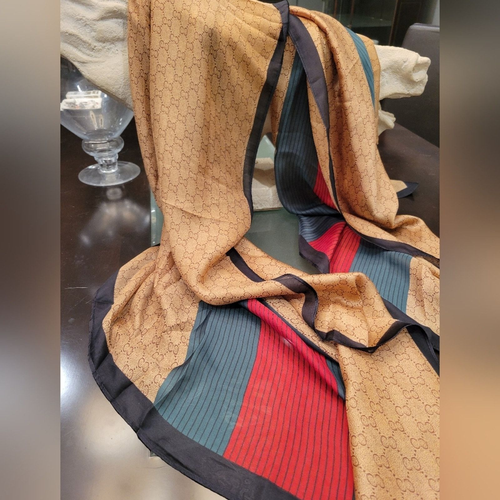 (B).Stroy SCARF/Ladies Scarf /Hijab Monogram Style| Head Wrap NWOT Size ONE SIZE - 5 Thumbnail