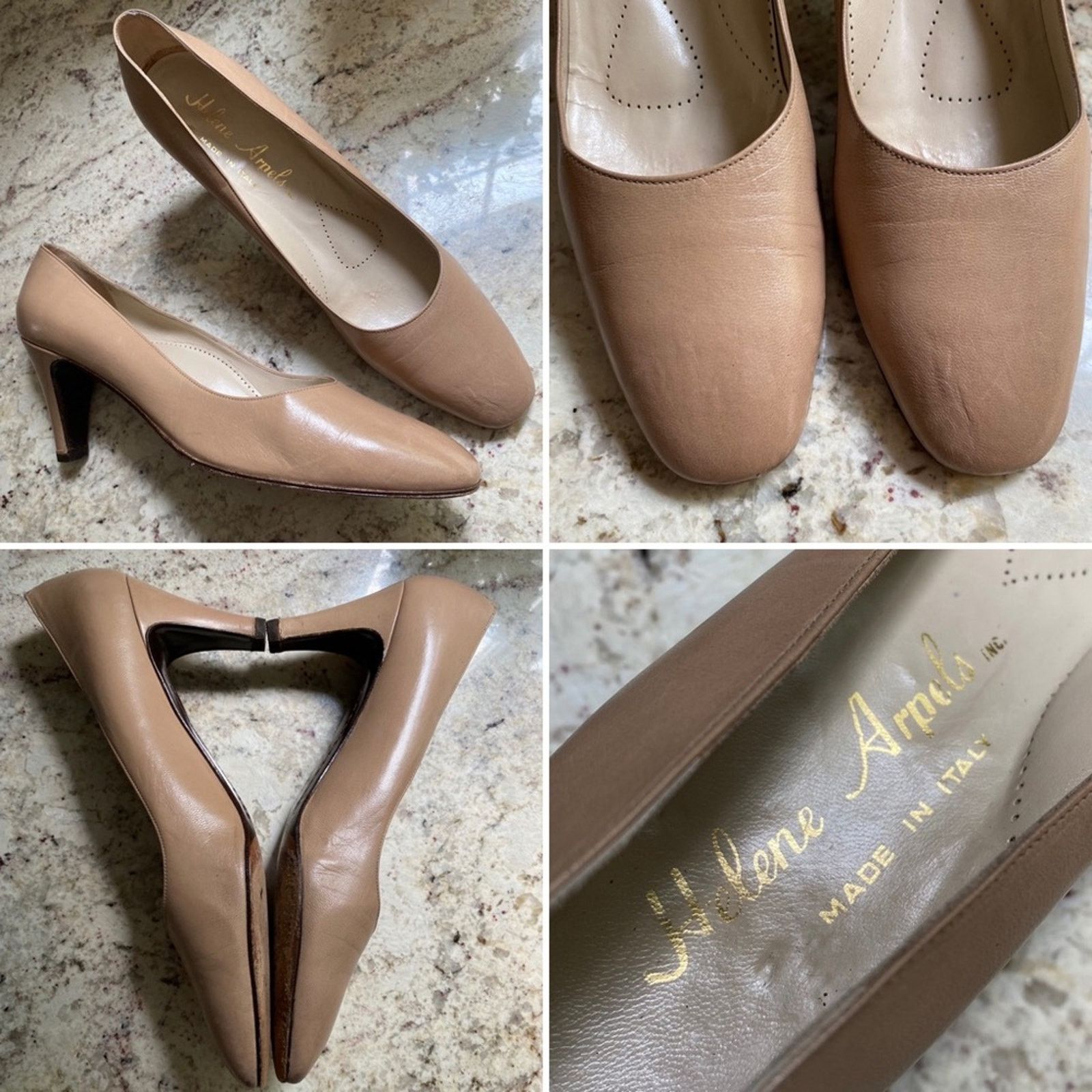 Other Helene Arpels Tan Leather Classic Pumps Italy 9.5 AA Size US 9.5 / IT 39.5 - 1 Thumbnail