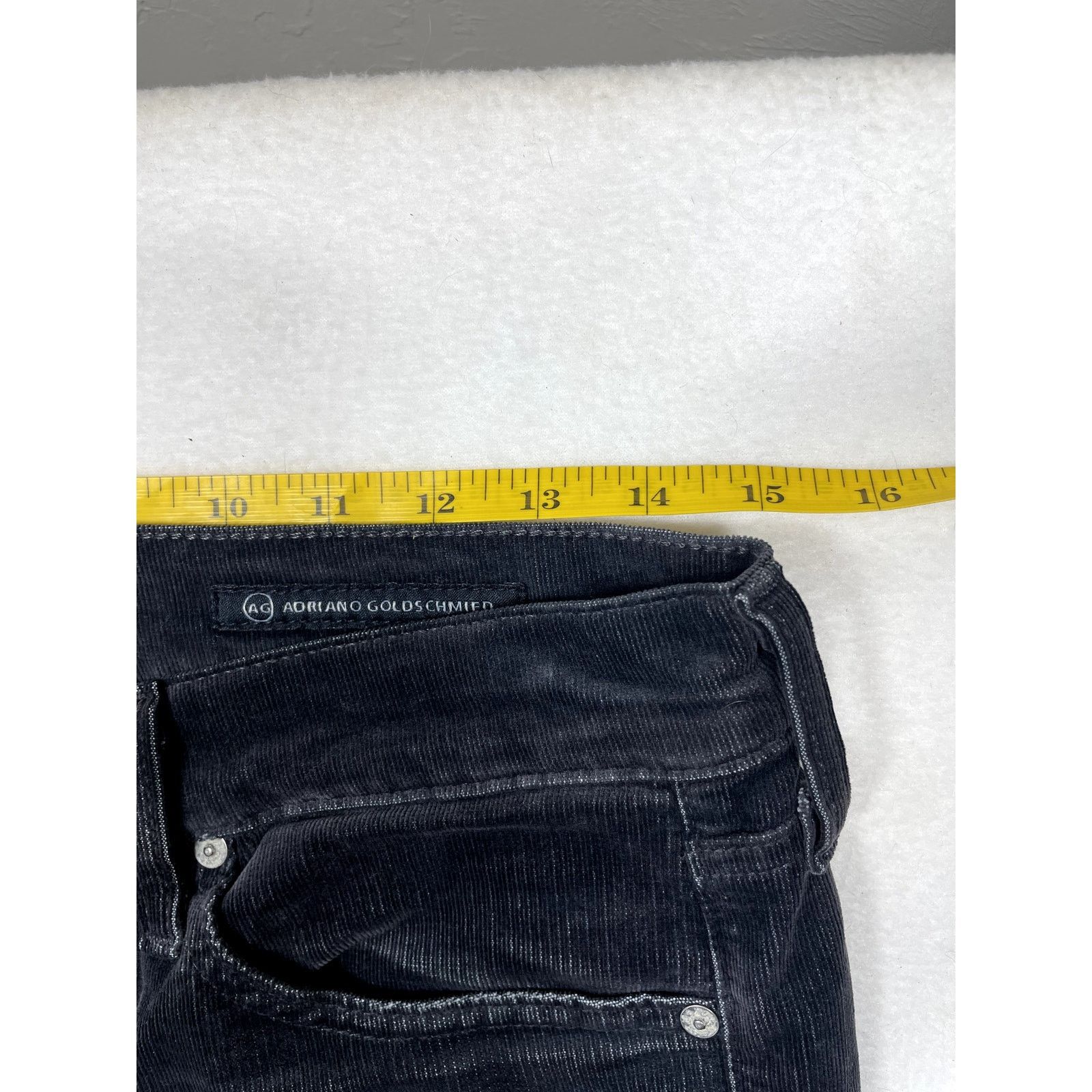 Other Adriano Goldschmied Women’s Size 29R Black Corduroy Jeans Size 29" - 6 Thumbnail