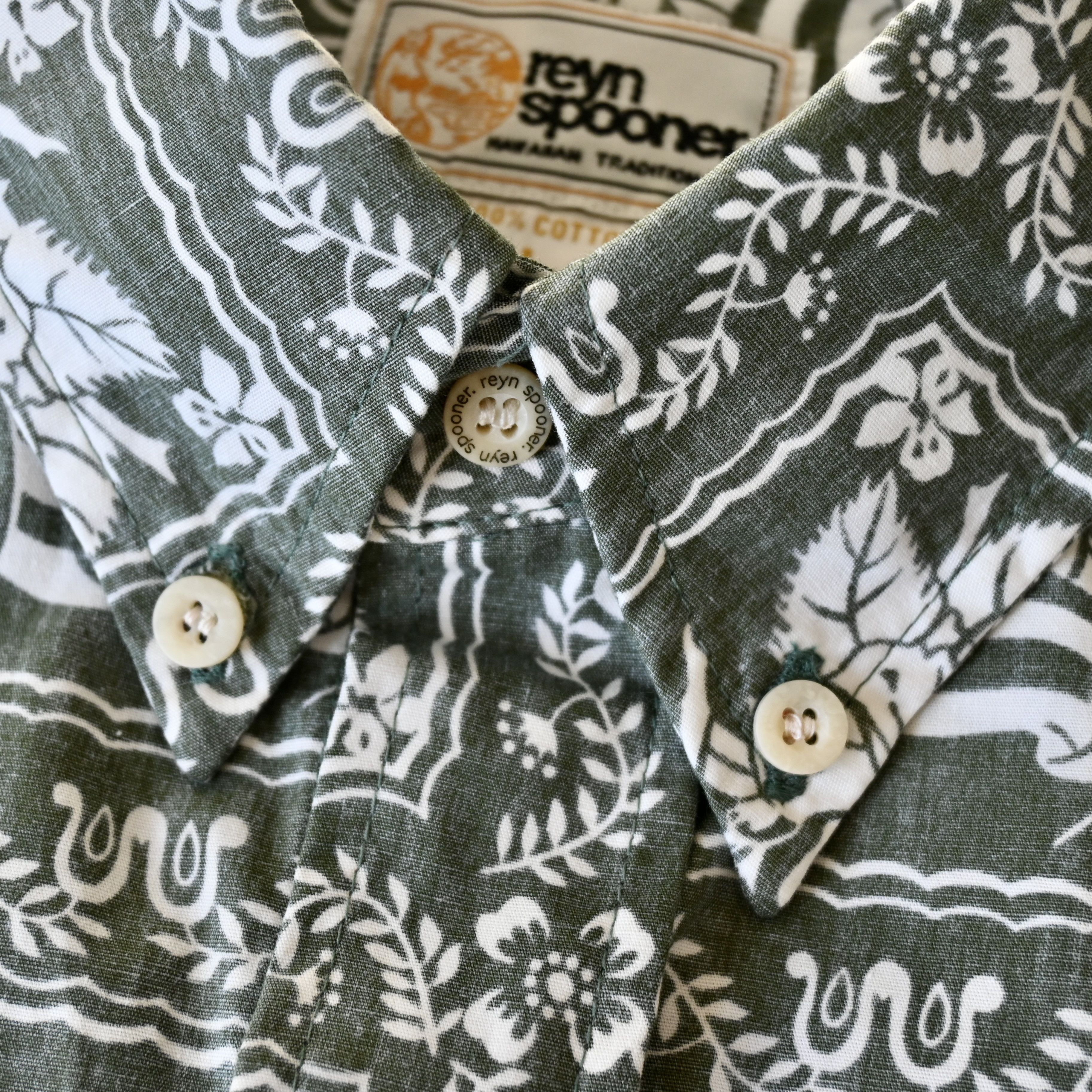 Reyn Spooner Reyn Spooner all cotton Lahaina Sailor shirt, olive Size US L / EU 52-54 / 3 - 14 Thumbnail