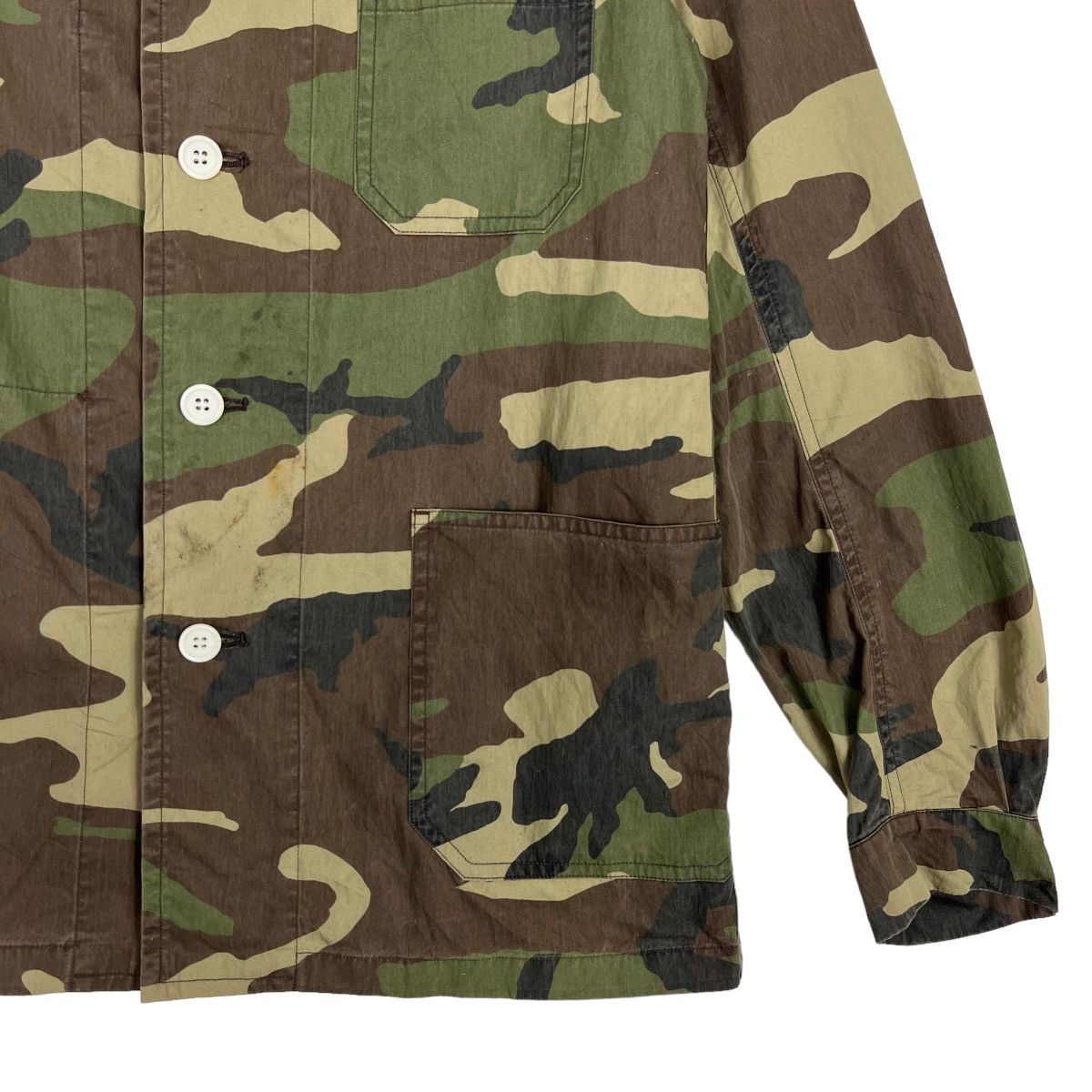 Japanese Brand CHOOCHUCHAMP WOODLAND CAMO MILITARY SHIRT JACKET Size US S / EU 44-46 / 1 - 5 Thumbnail