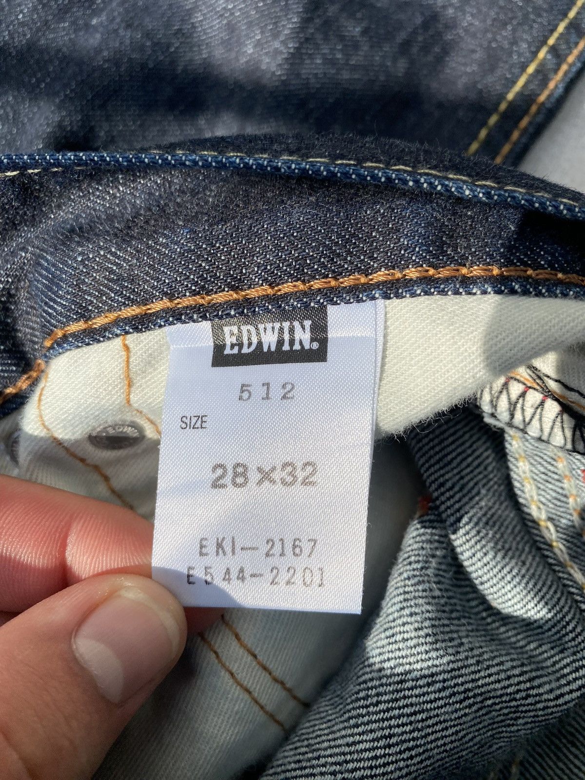Edwin × Vintage 90’s EDWIN RARE POCKET LOGO RETRO JAPANESE Y2K BRAND DENIM Size US 32 / EU 48 - 8 Thumbnail