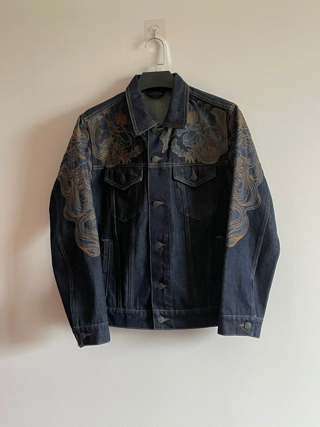 Dries Van Noten Dries Van Noten SS18 Floral Embroidered Denim Jacket Size US S / EU 44-46 / 1 - 1 Thumbnail
