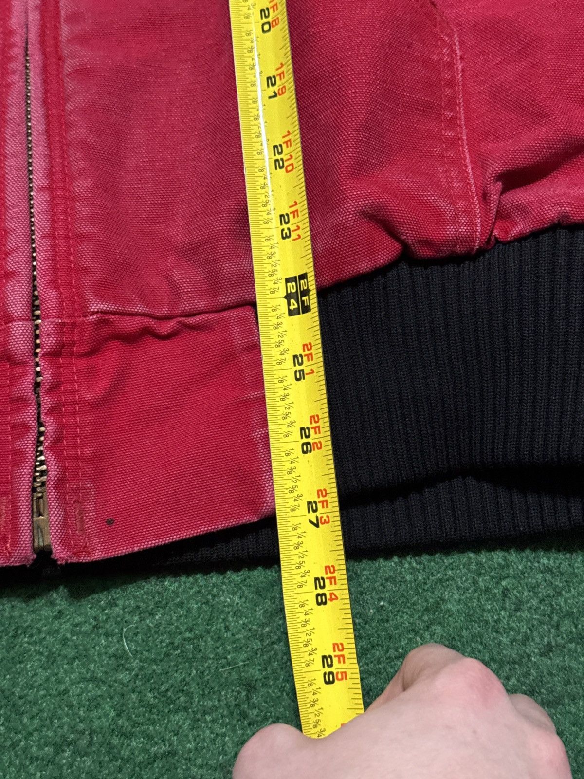Carhartt Vintage 90s J130 Dark Red Crimson Large Zip Duck Jacket Size US L / EU 52-54 / 3 - 6 Thumbnail