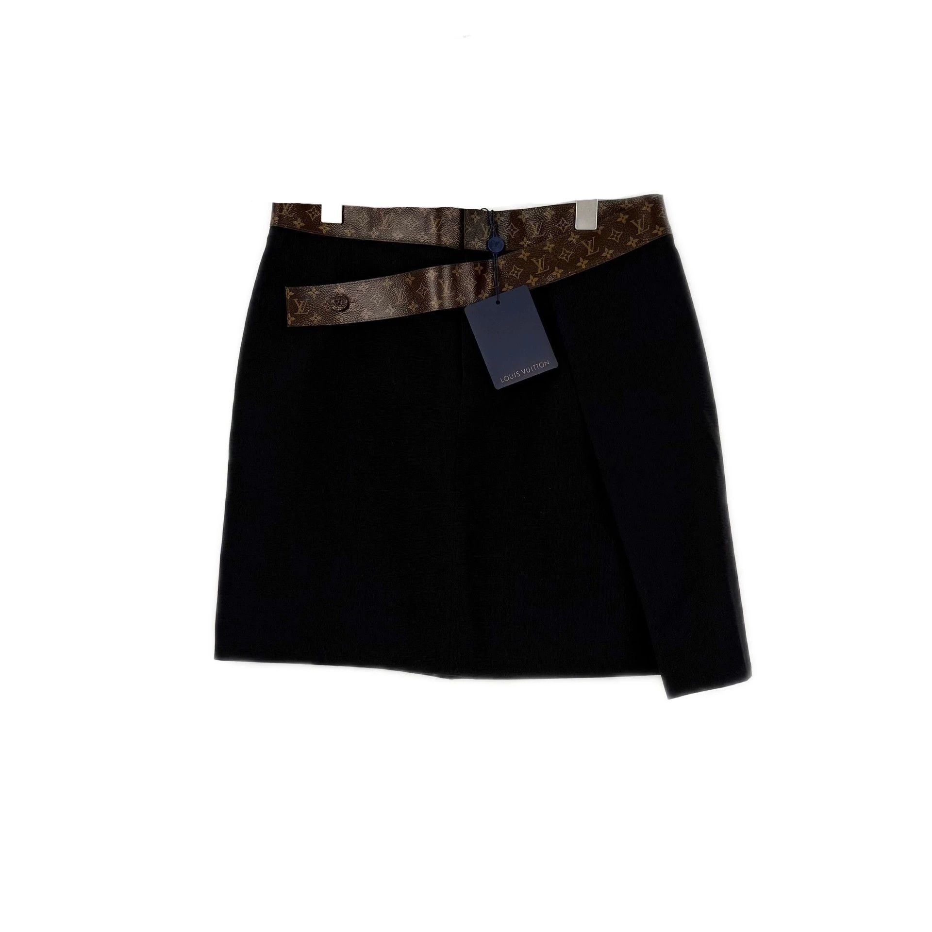 Louis Vuitton Louis Vuitton Black Monogram Wool Silk Skirt - dmc Size US 34 / EU 50 - 1 Thumbnail