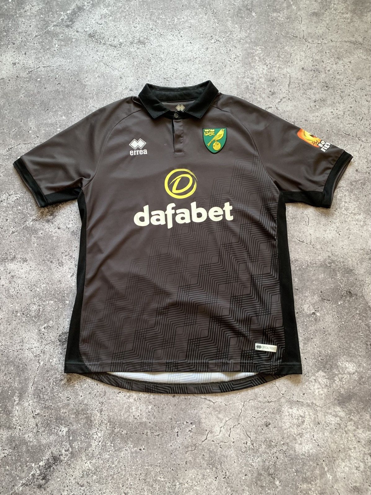 Errea 🔥ERREA NORWICH CITY 2019/20 THIRD FOOTBALL SHIRT JERSEY Size US XL / EU 56 / 4 - 2 Thumbnail