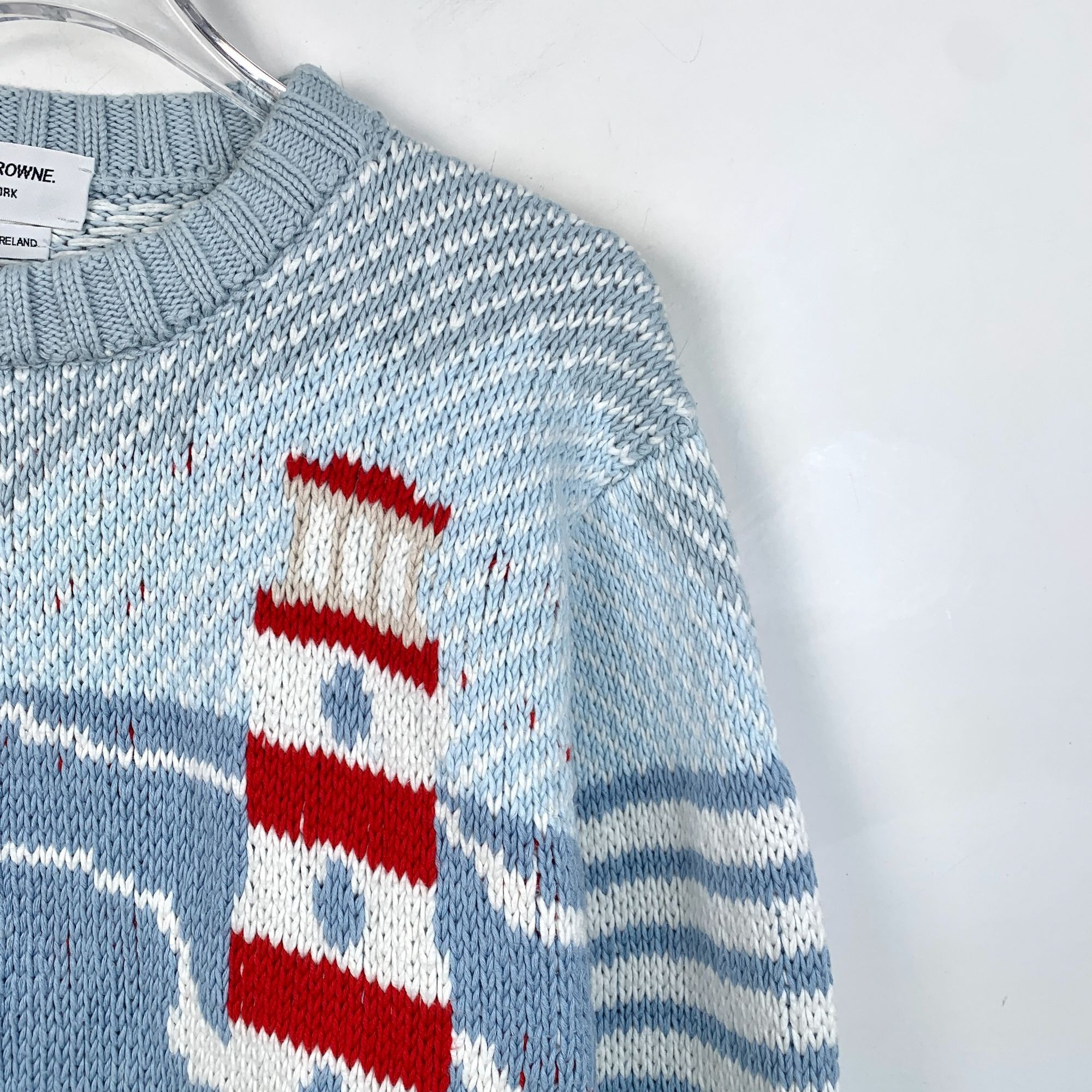 Thom Browne Q11450 Thom Browne Lighthouse Intarsia Knit Sweater Size S / US 4 / IT 40 - 3 Thumbnail
