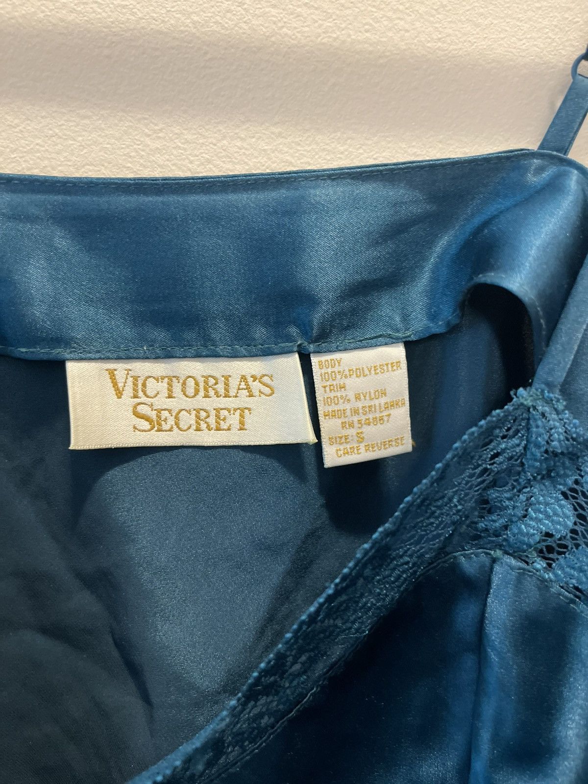 Vintage Vintage Gold Label Victoria Secret Teal Tanktop Size S / US 4 / IT 40 - 3 Thumbnail