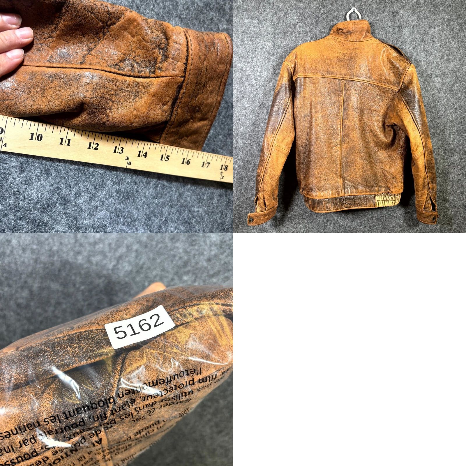 Vintage VINTAGE Zenia Western Jacket Men's 8 Brown Leather Full-Zip Cowboy Rodeo Lined Size M / US 6-8 / IT 42-44 - 9 Thumbnail