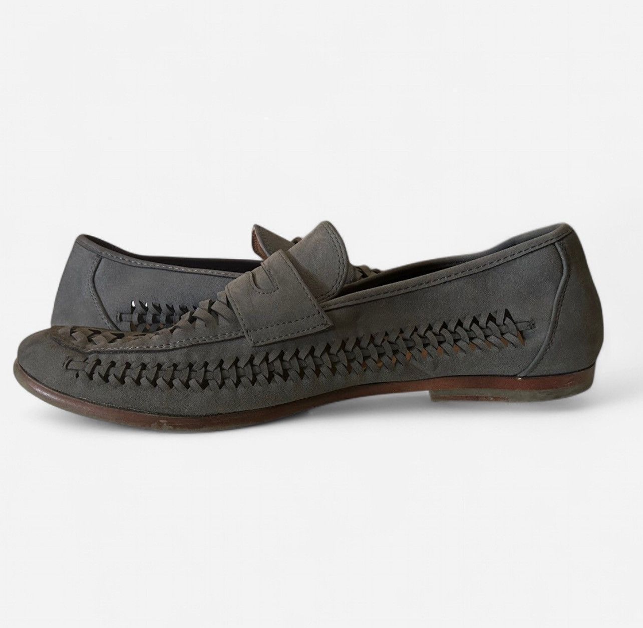 Steve Madden Steve Madden Gray Woven Josten Slip On Penny Loafers Size 11 Size US 11 / EU 44 - 6 Thumbnail